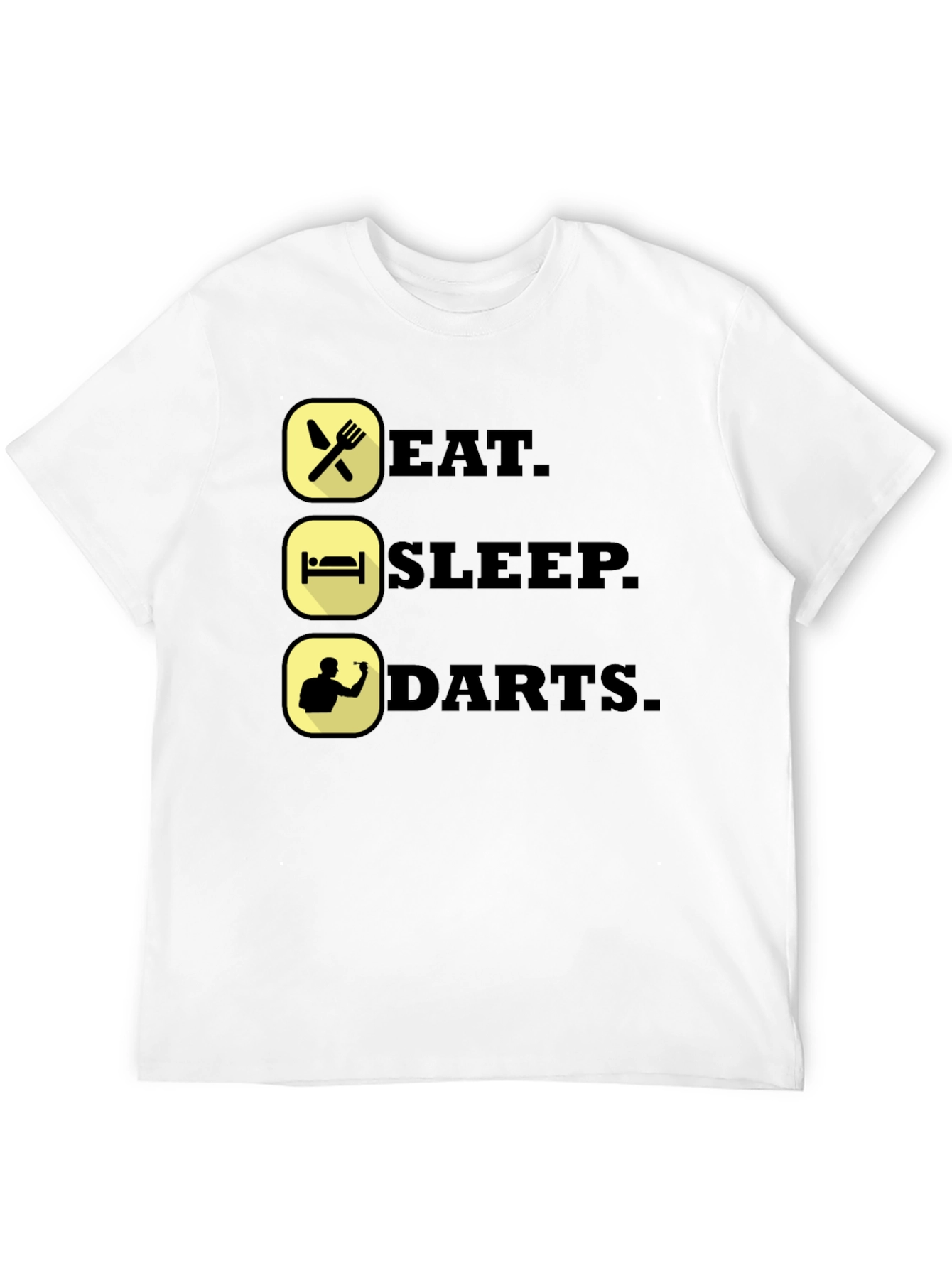 Black Eat Sleep Darts T-Shirt - Funny Dart Player Tee view 12