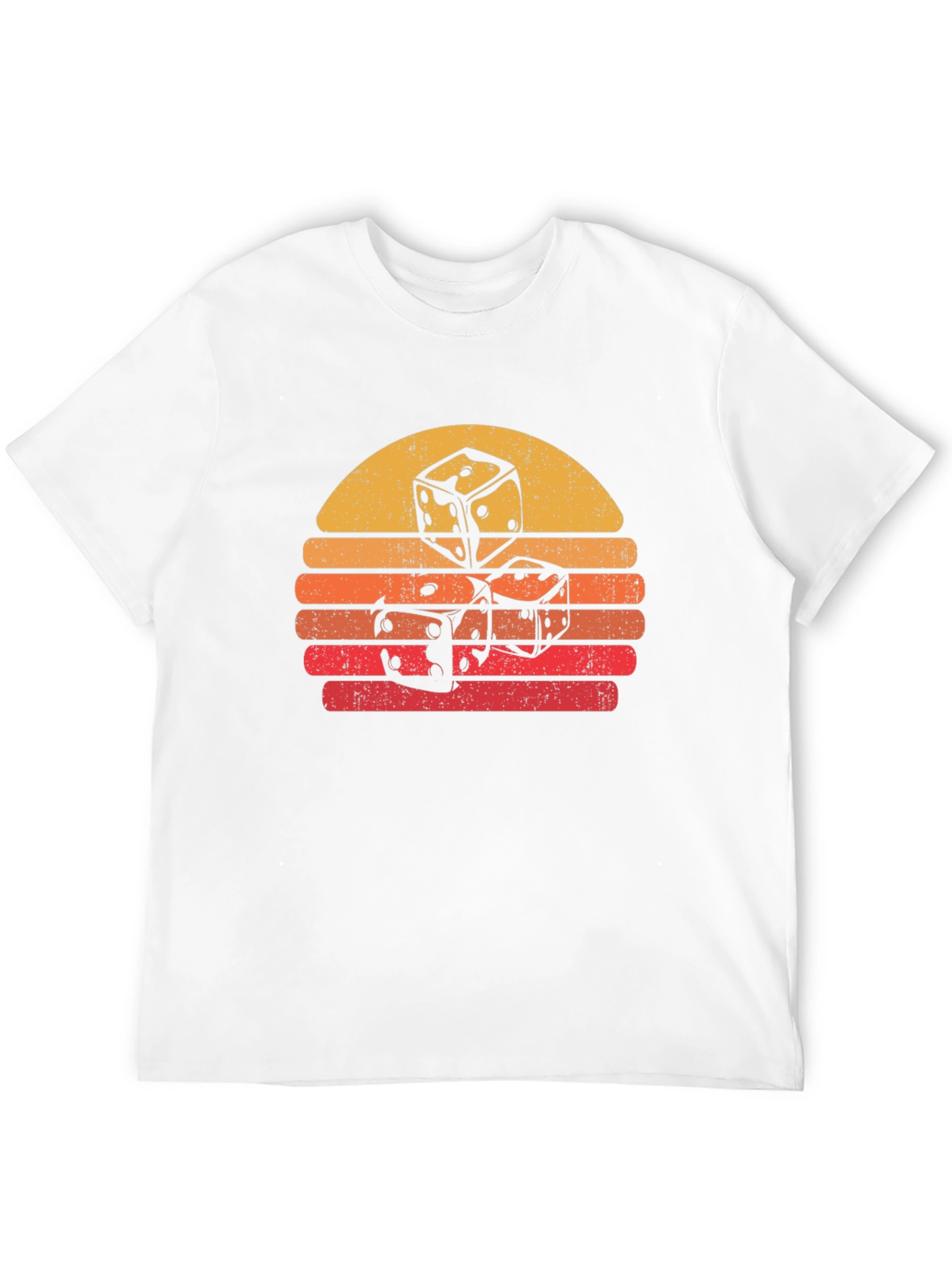 Dice Sunset Graphic Tee - Retro Style - 12
