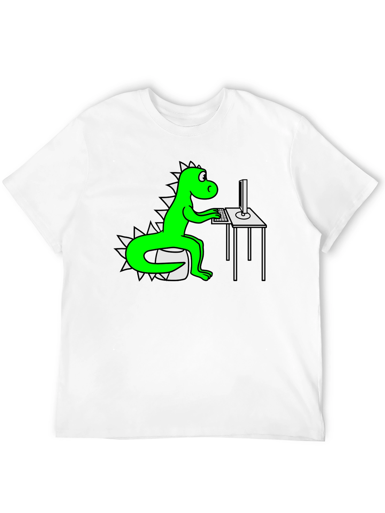 Black Dinosaur Programmer T-Shirt view 12