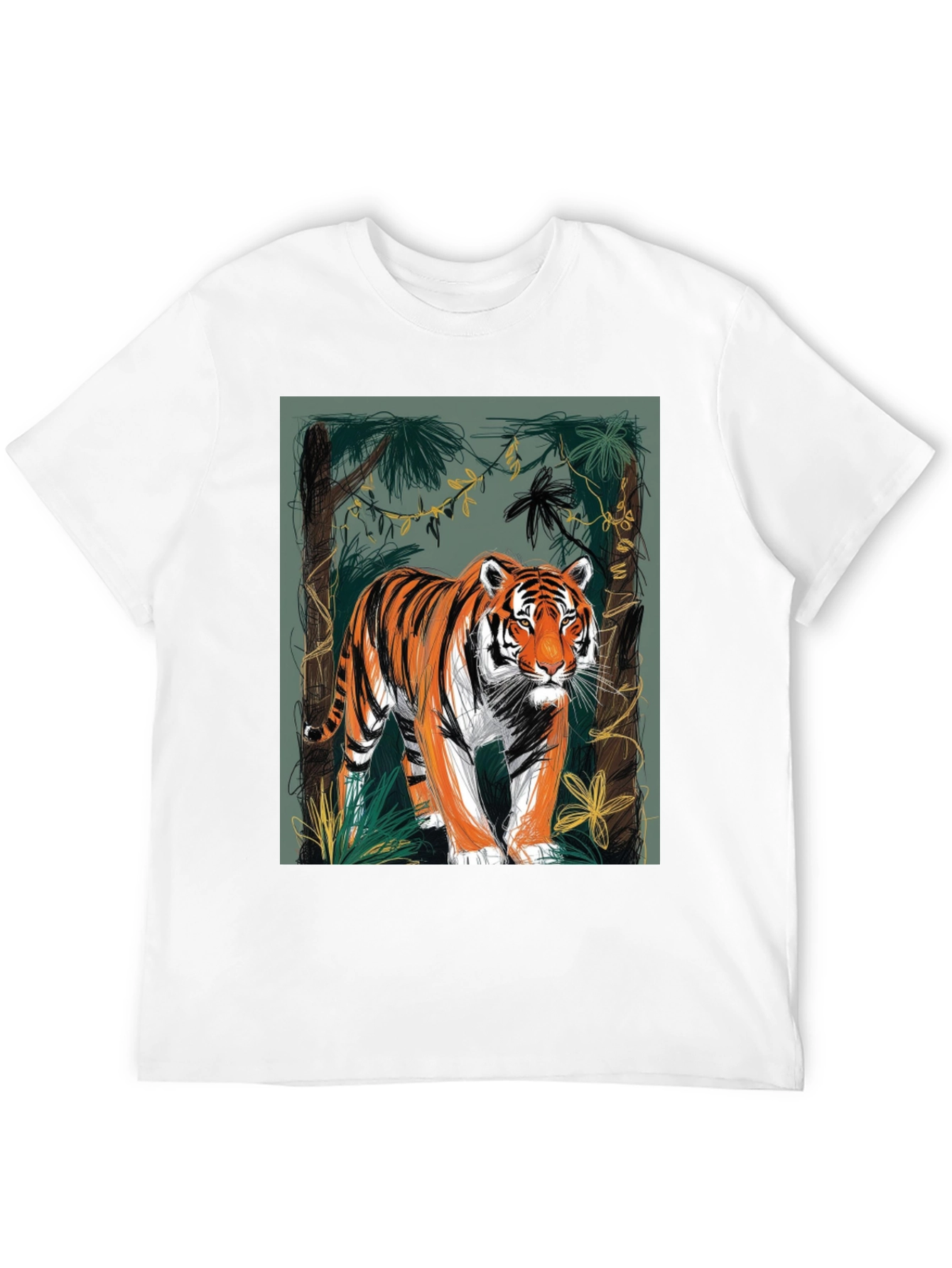 Black Tiger Graphic Tee - Jungle Design view 12