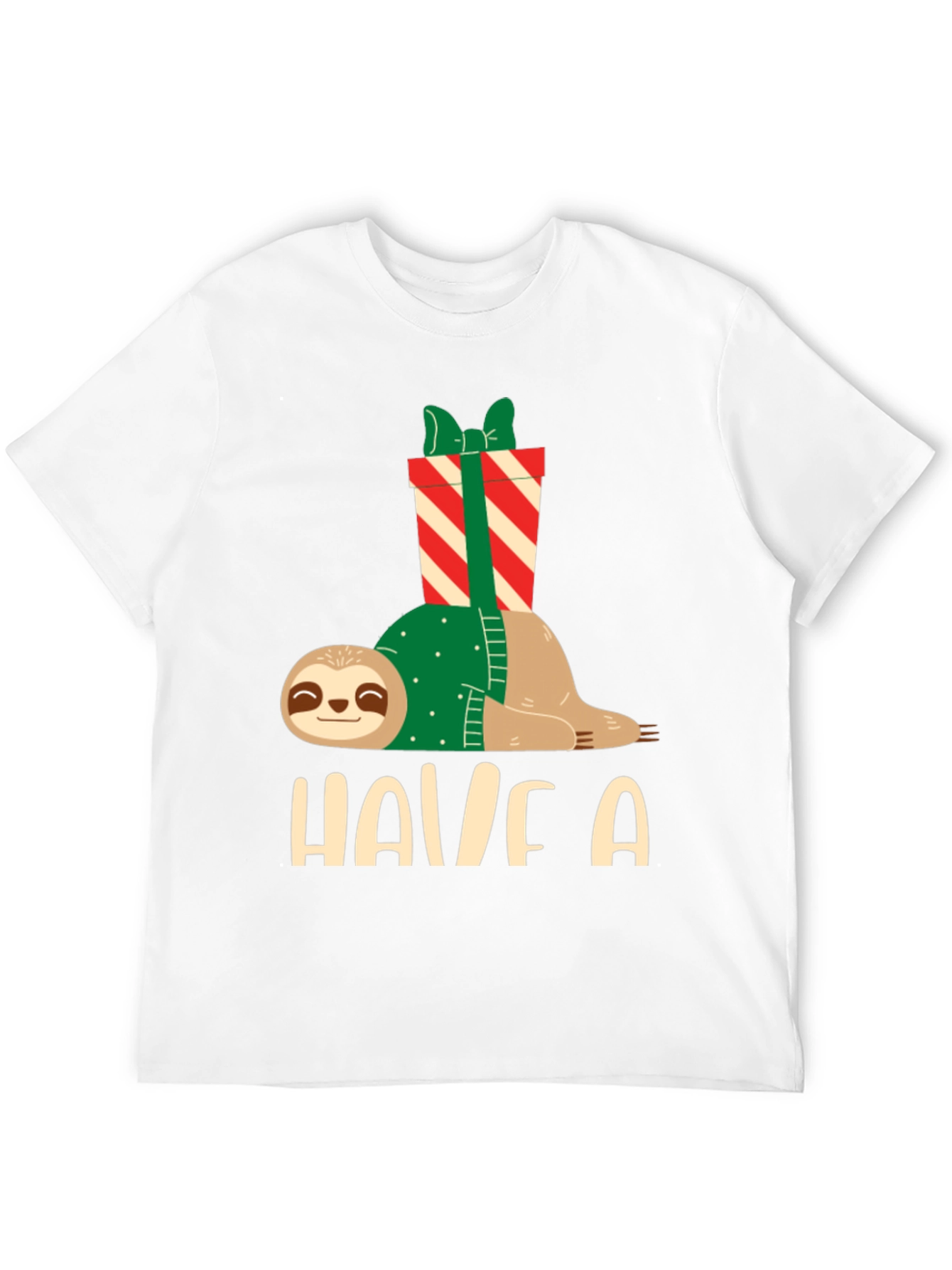 Black Holiday Sloth T-Shirt - Festive Relaxed Fit view 12