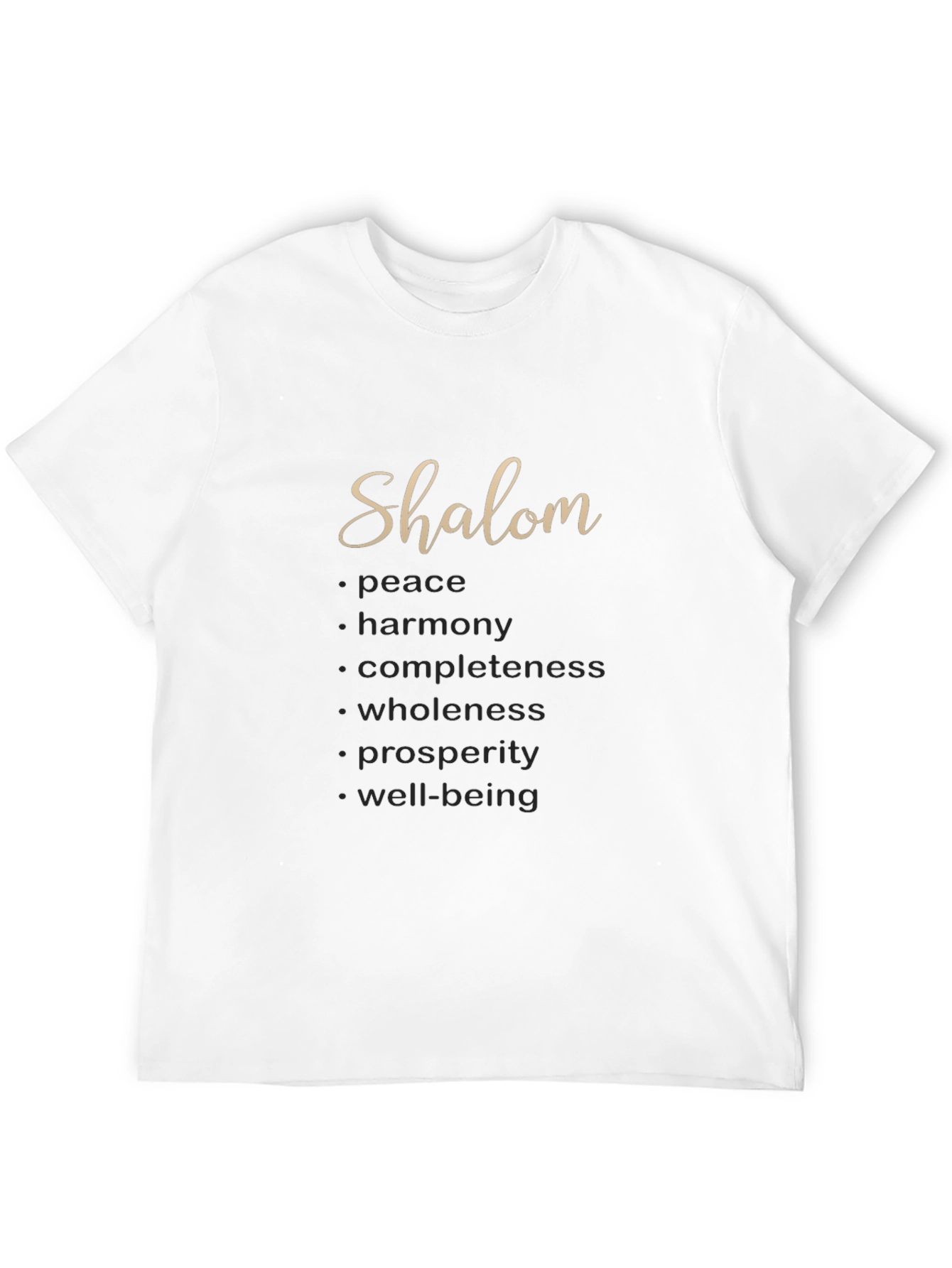 Black Shalom Meaningful Word Art T-Shirt view 12