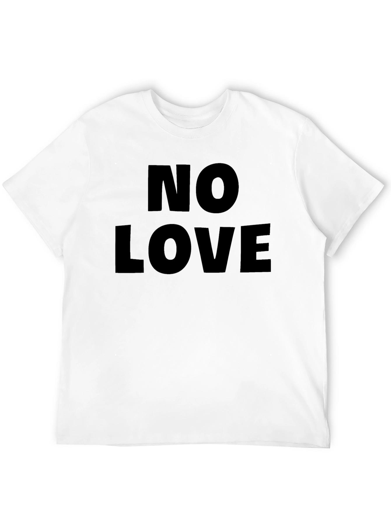 Black No Love Black Graphic T-Shirt view 12