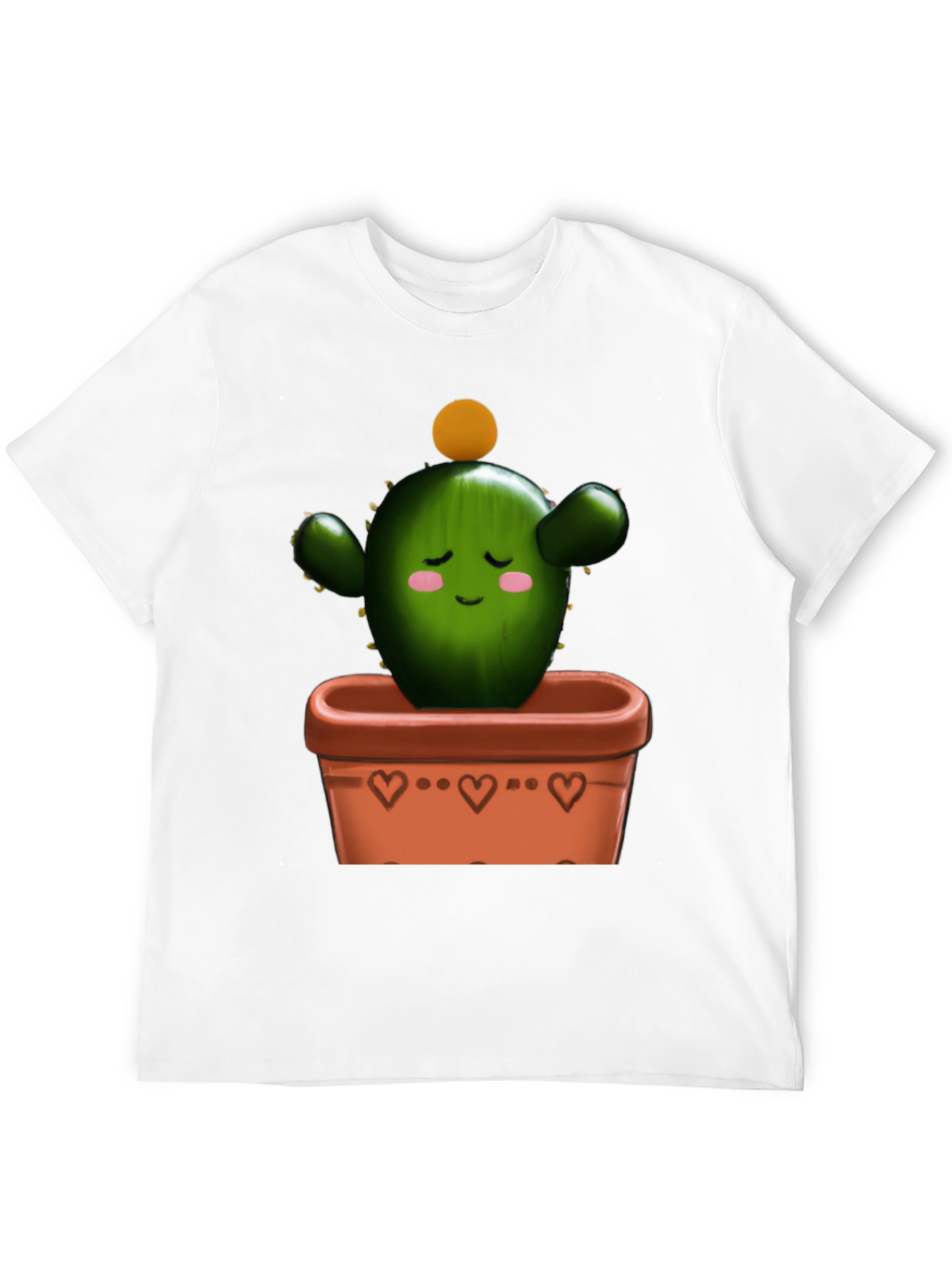 Black Cactus in Pot Graphic Tee - Trendy Design view 12
