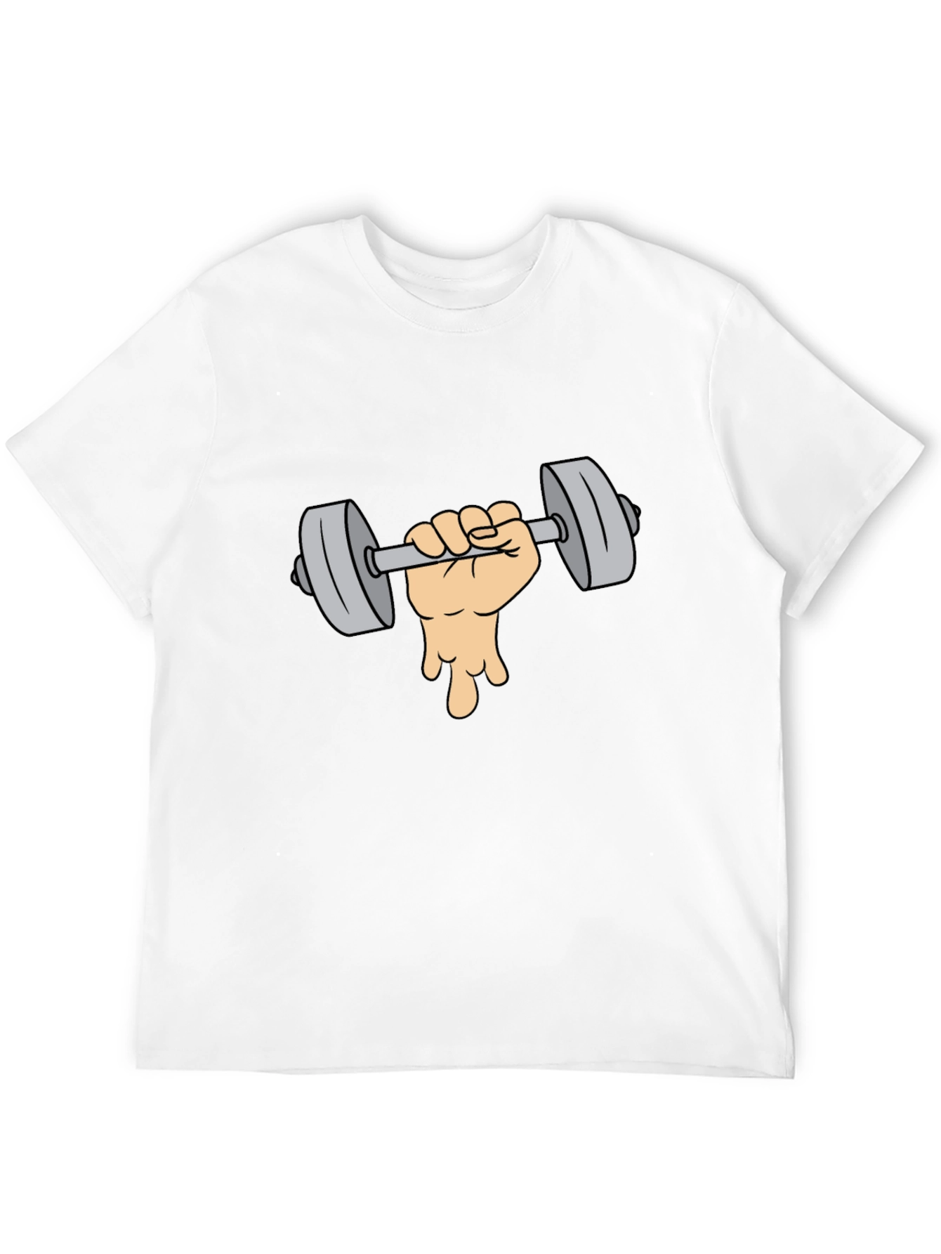 Black Weightlifting Hand Graphic Tee - Black Cotton Blend view 12