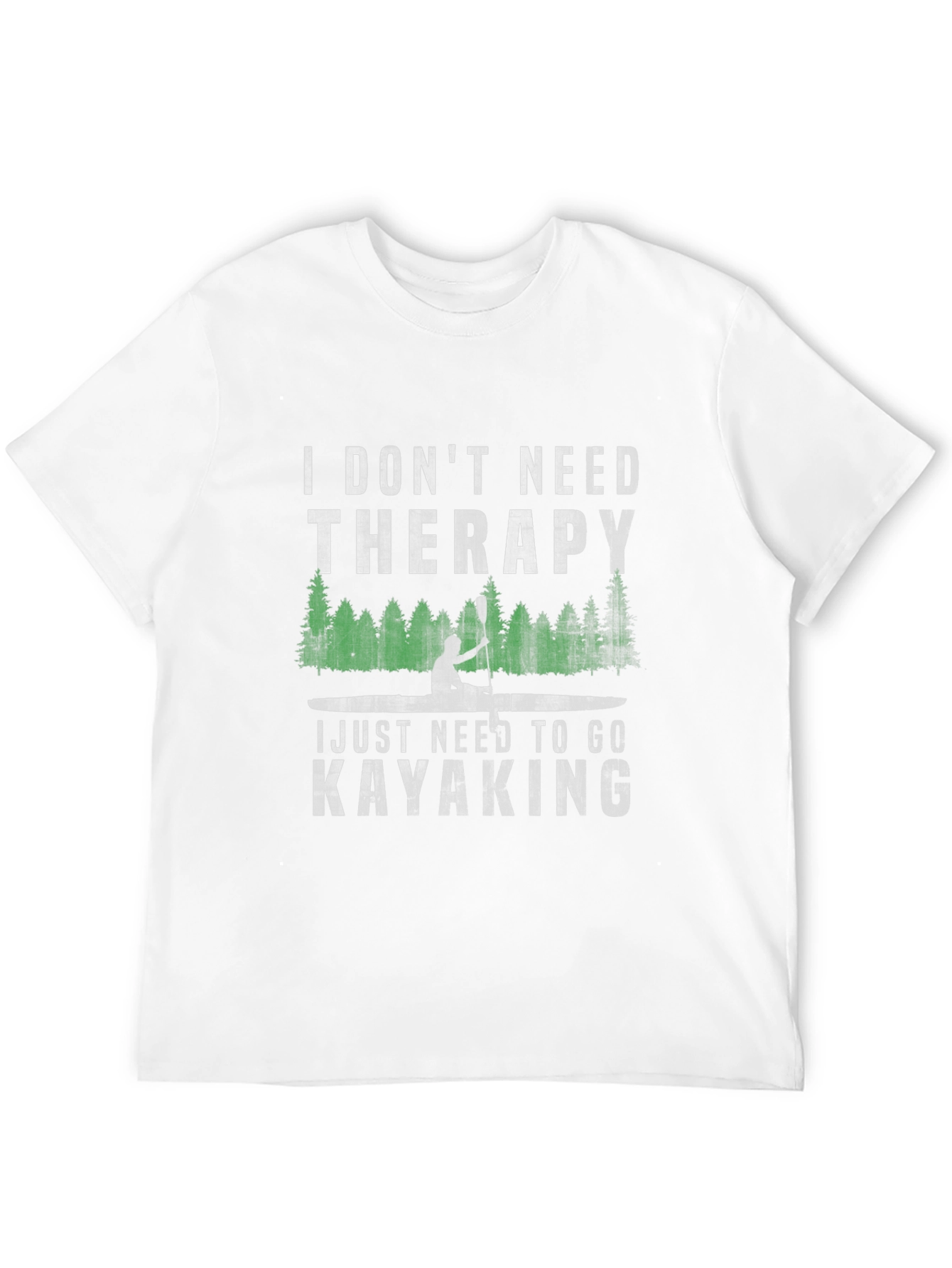 Black I Don't Need Therapy Kayaking T-Shirt view 12