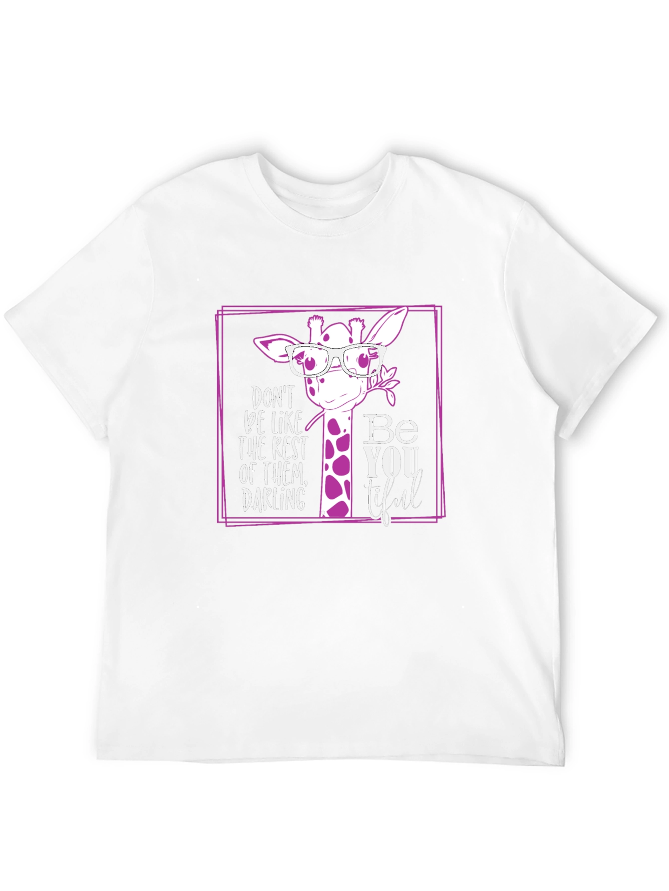 Black Be You Tiful Giraffe T-Shirt view 12