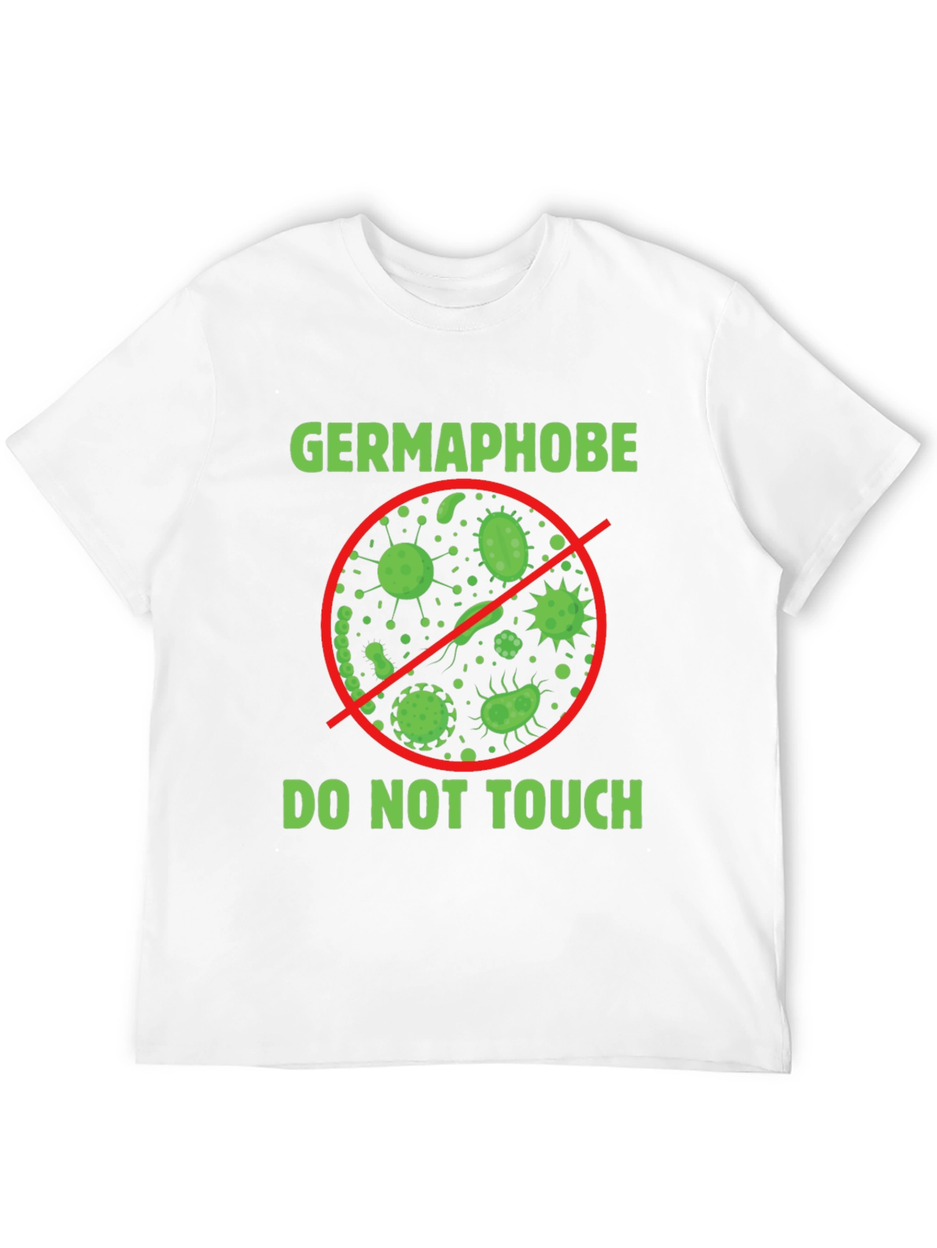 Black Germaphobe - Do Not Touch - Graphic T-Shirt view 12