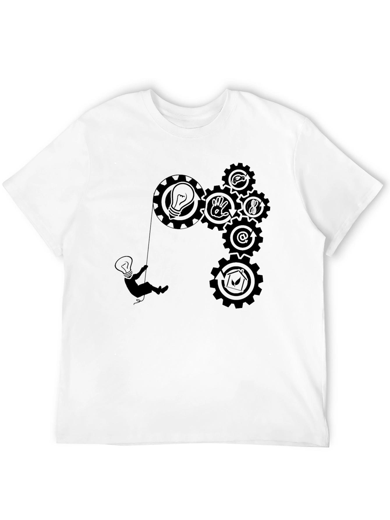 Black Creative Gears T-Shirt - Mens Black Graphic Tee view 12
