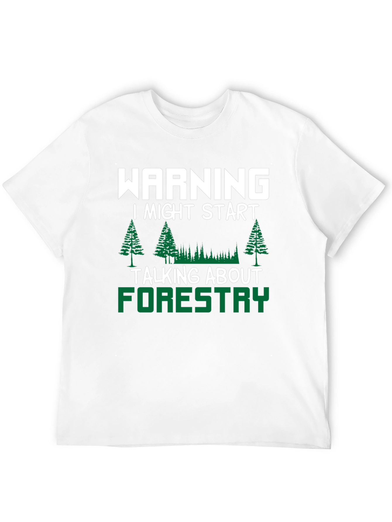 Black Warning Forestry T-Shirt view 12