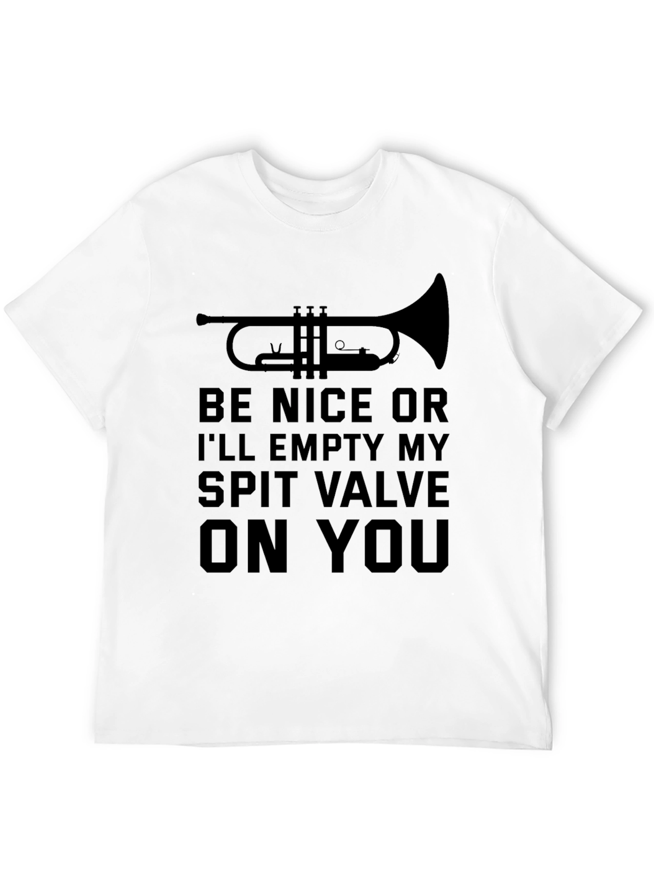 Black Trumpet Spit Valve T-Shirt Funny Band Geek Shirt view 12