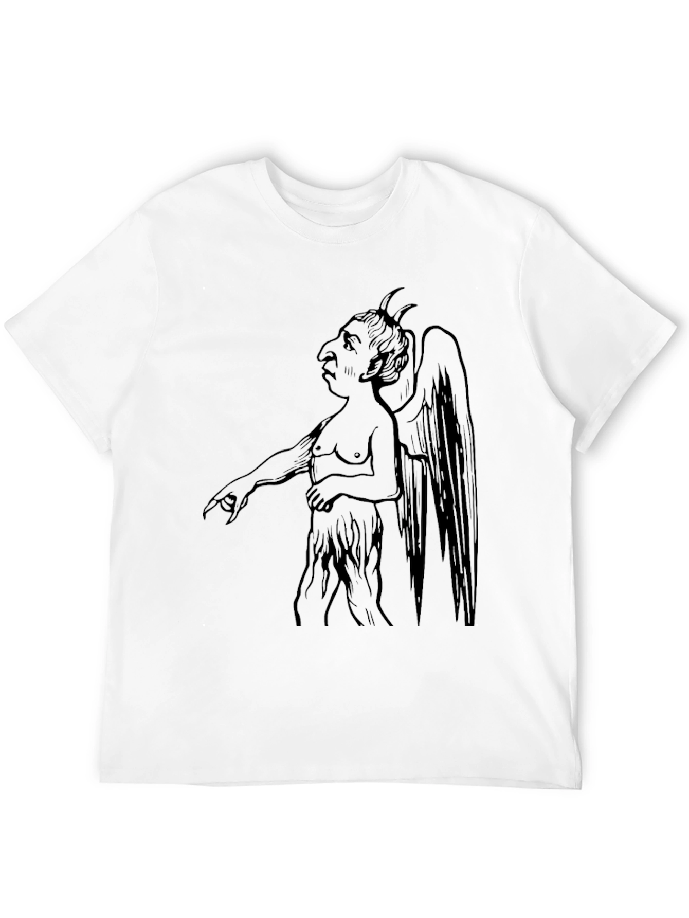 Black Devil Graphic T-Shirt - Black, Unique Design view 12