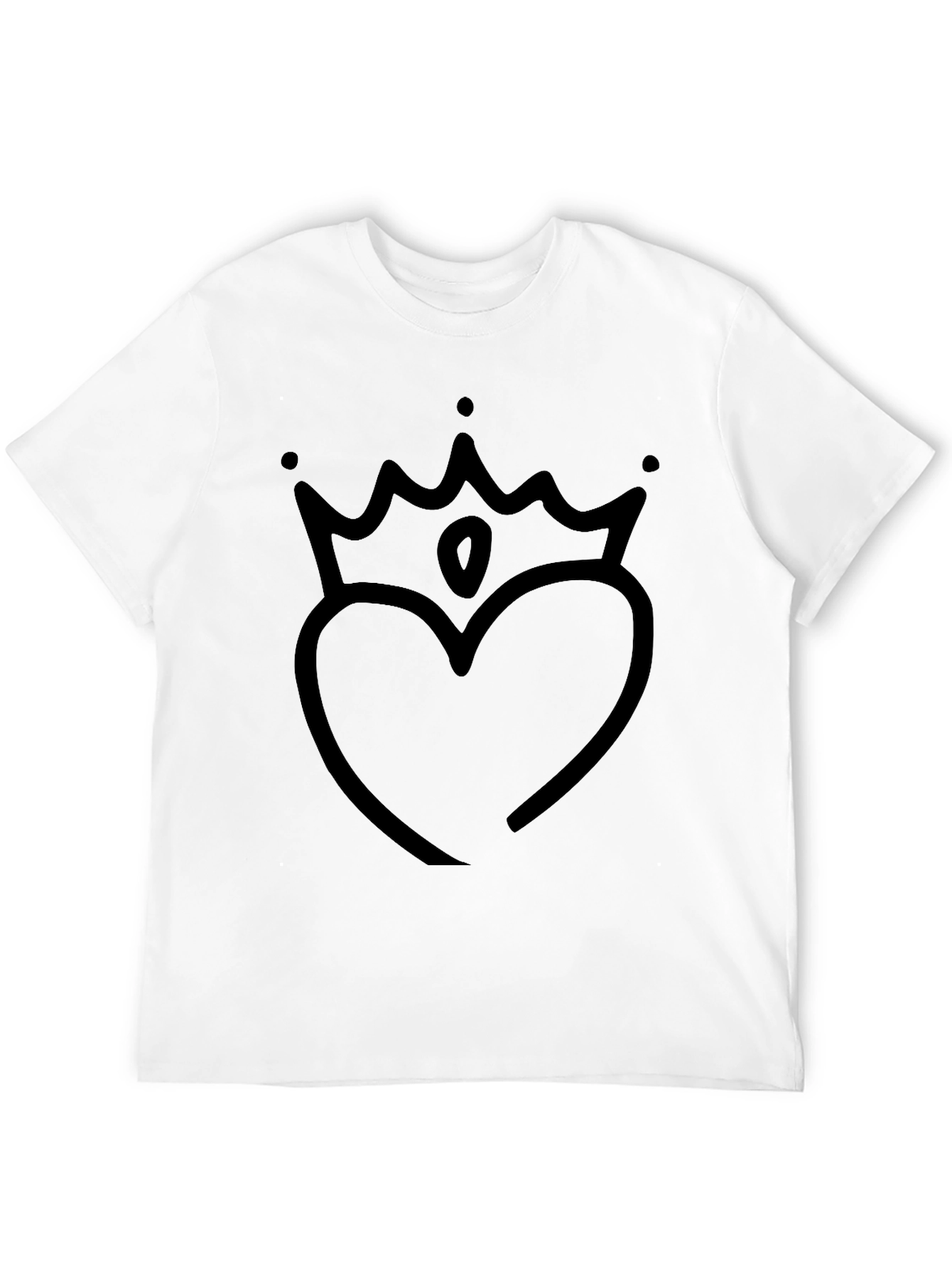 Black Heart Crown Graphic Tee - Stylish Unisex T-Shirt view 12