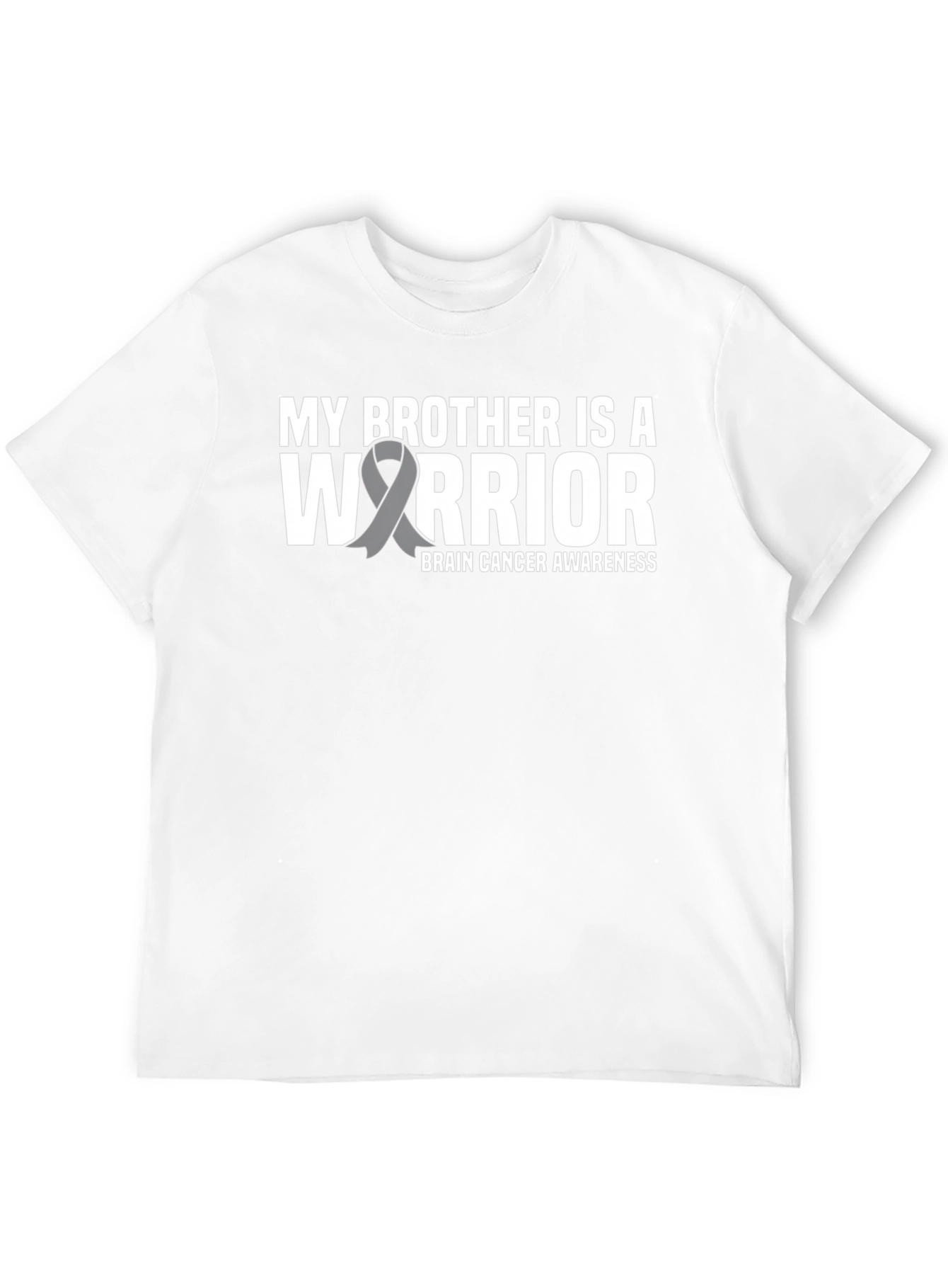 Black My Brother Is A Warrior Brain Cancer Awareness T-Shirt view 12