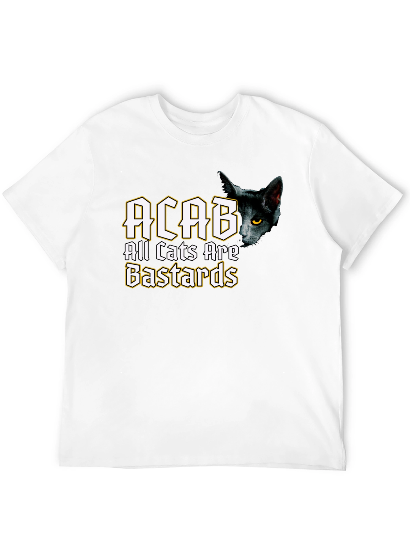 Black ACAB All Cats Are Bastards Black T-Shirt view 12