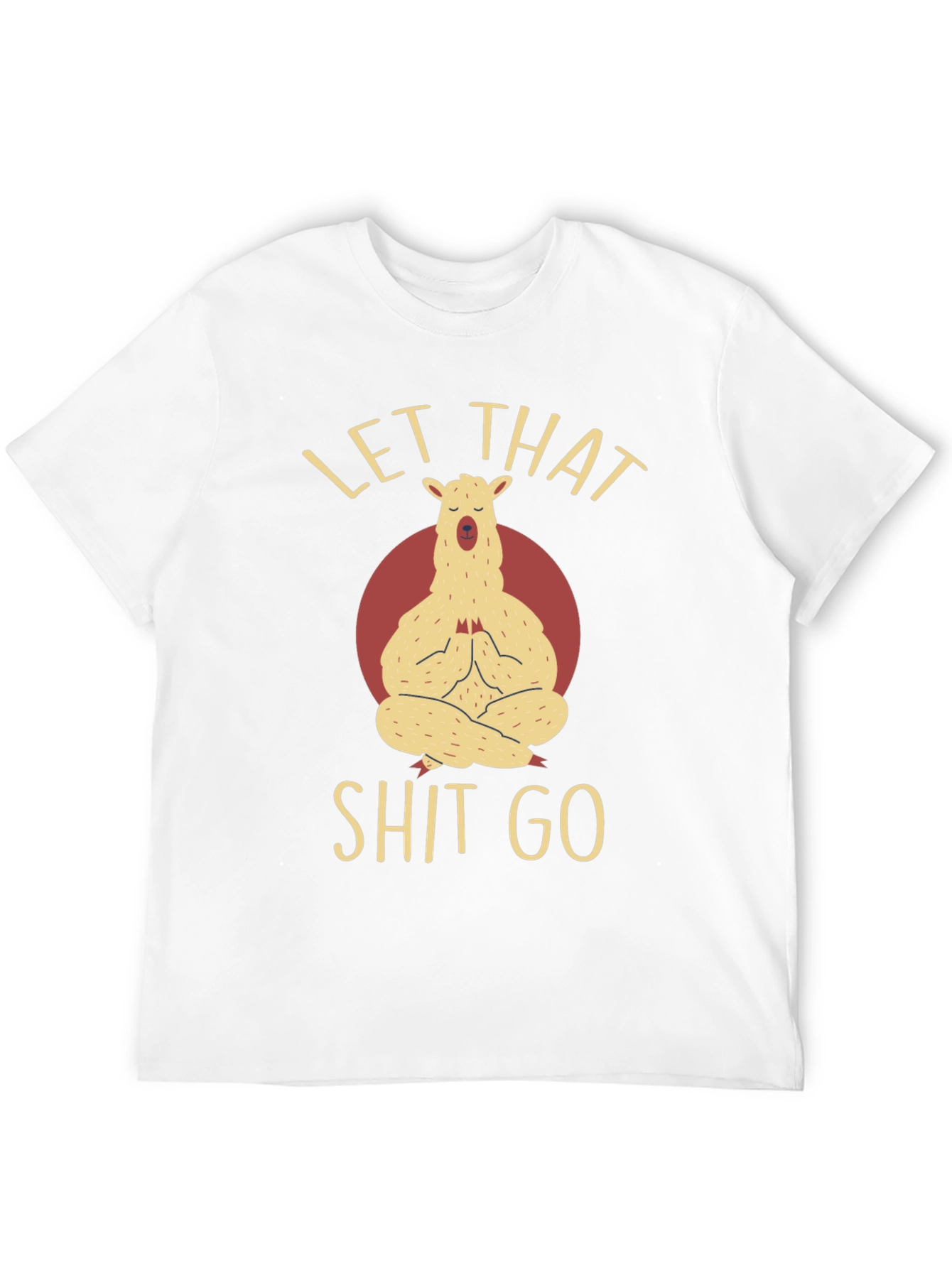 Black Llama Yoga T-Shirt - Let That Go Funny Graphic Tee view 12