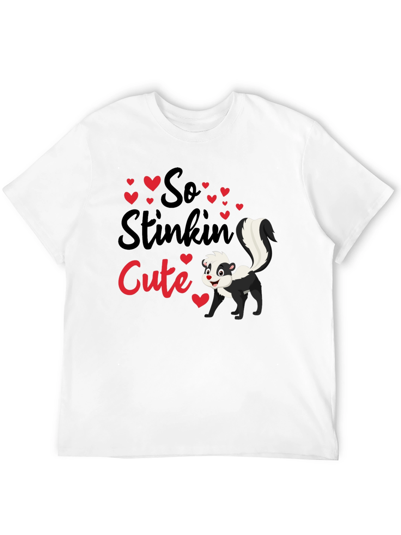 Black So Stinkin' Cute Skunk T-Shirt view 12
