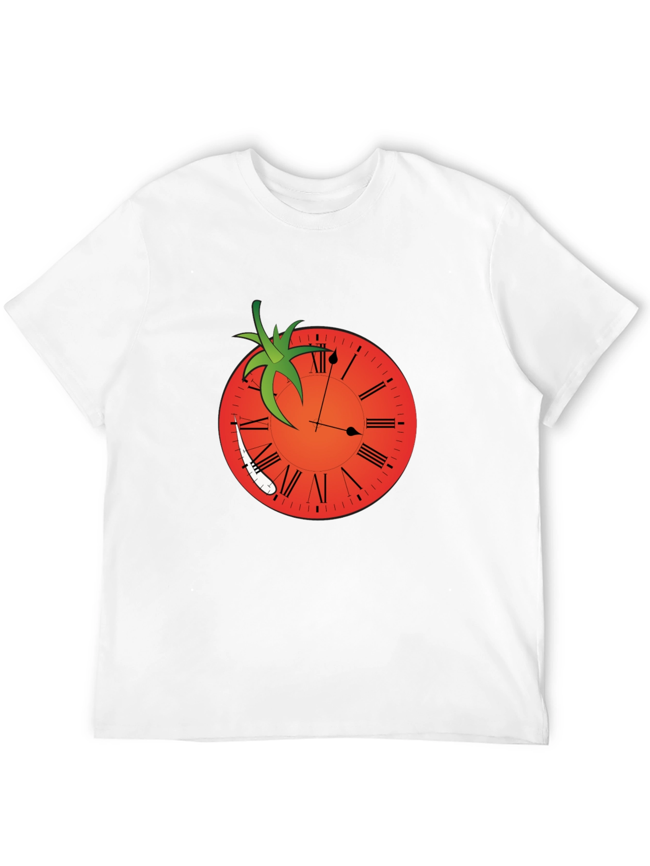 Black Tomato Clock Graphic Tee - Unique Design view 12