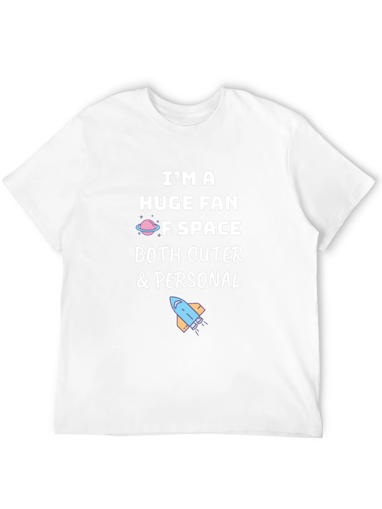 Black I'm a Huge Fan of Space Graphic T-Shirt view 12