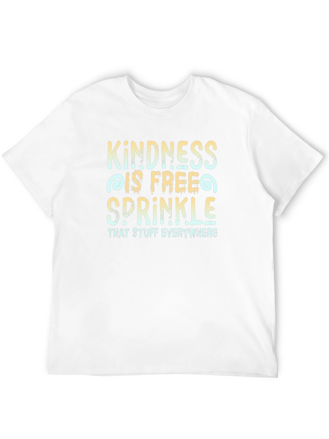 Black Kindness is Free T-Shirt, Unisex Crew Neck Tee view 12
