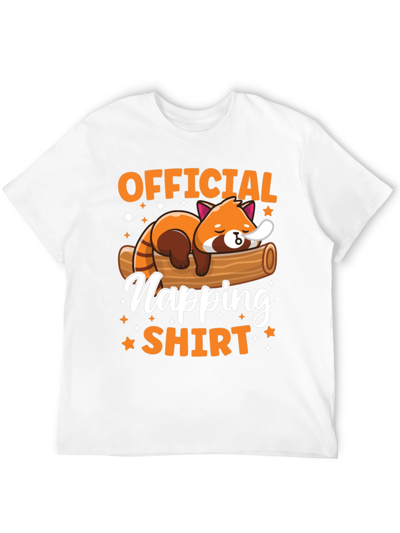 Black Official Napping Shirt - Red Panda Design view 12