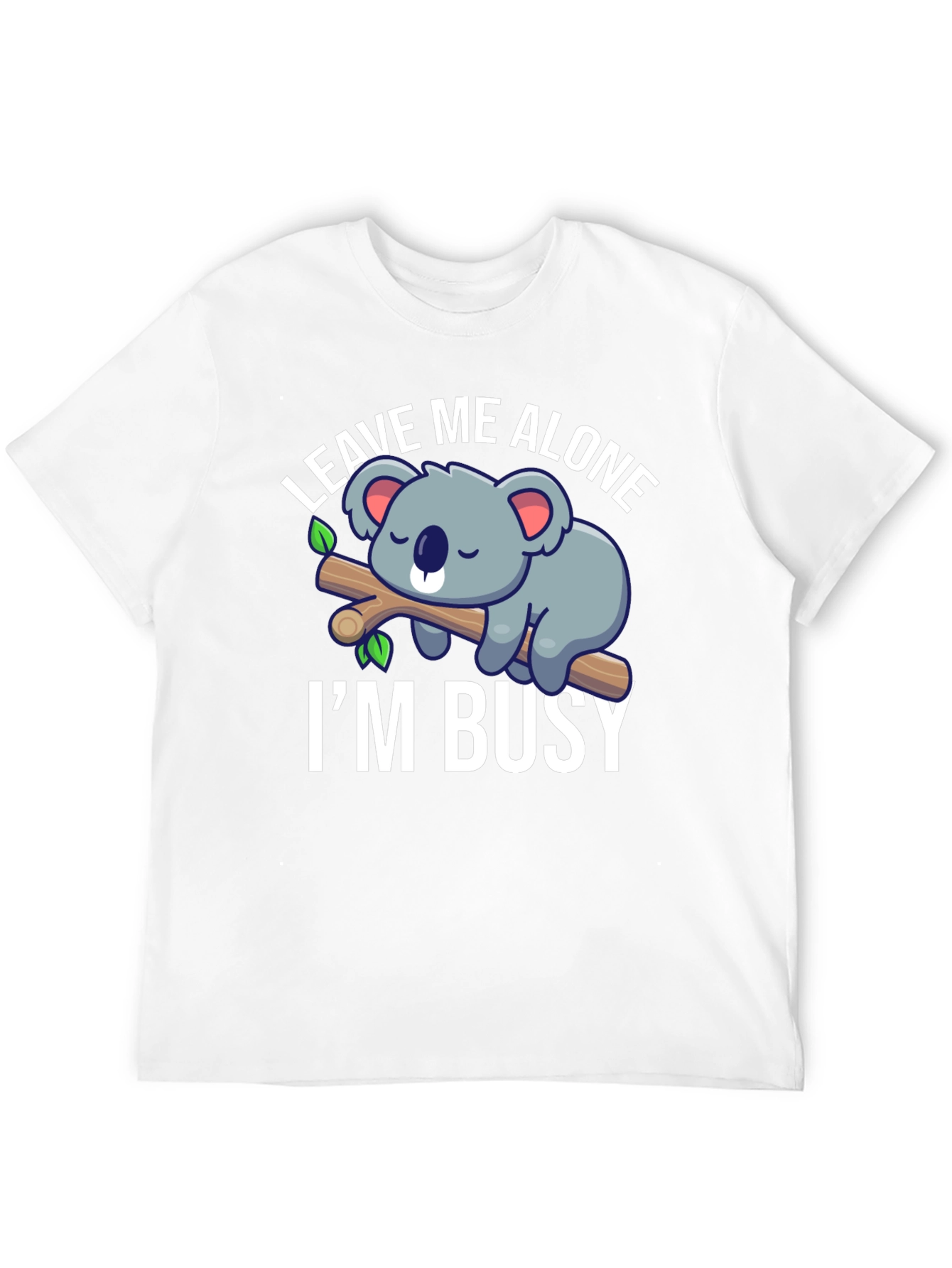 Black Leave Me Alone I'm Busy Koala Graphic T-Shirt view 12