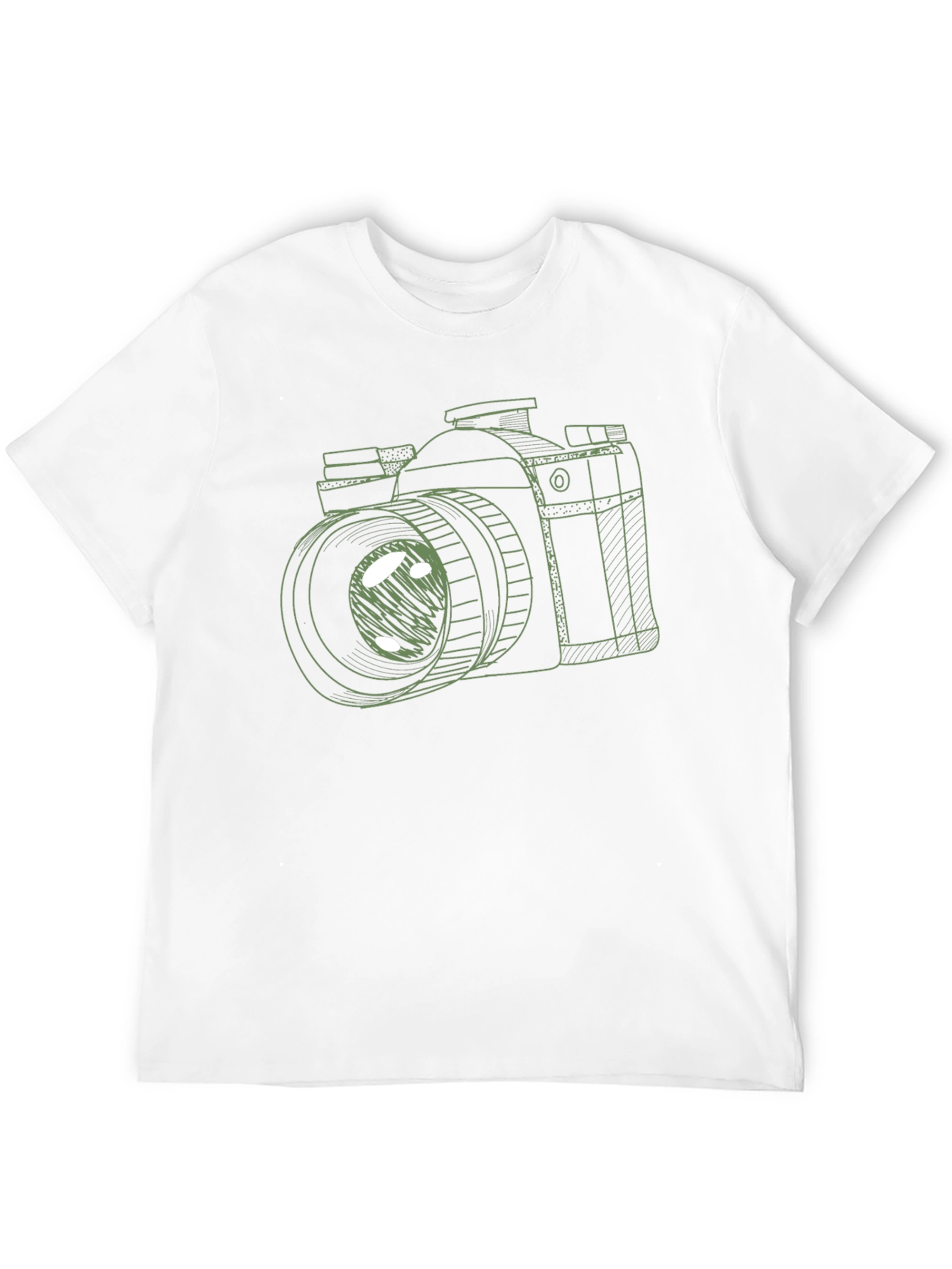Black Retro Camera Graphic Tee - Black Cotton T-Shirt view 12