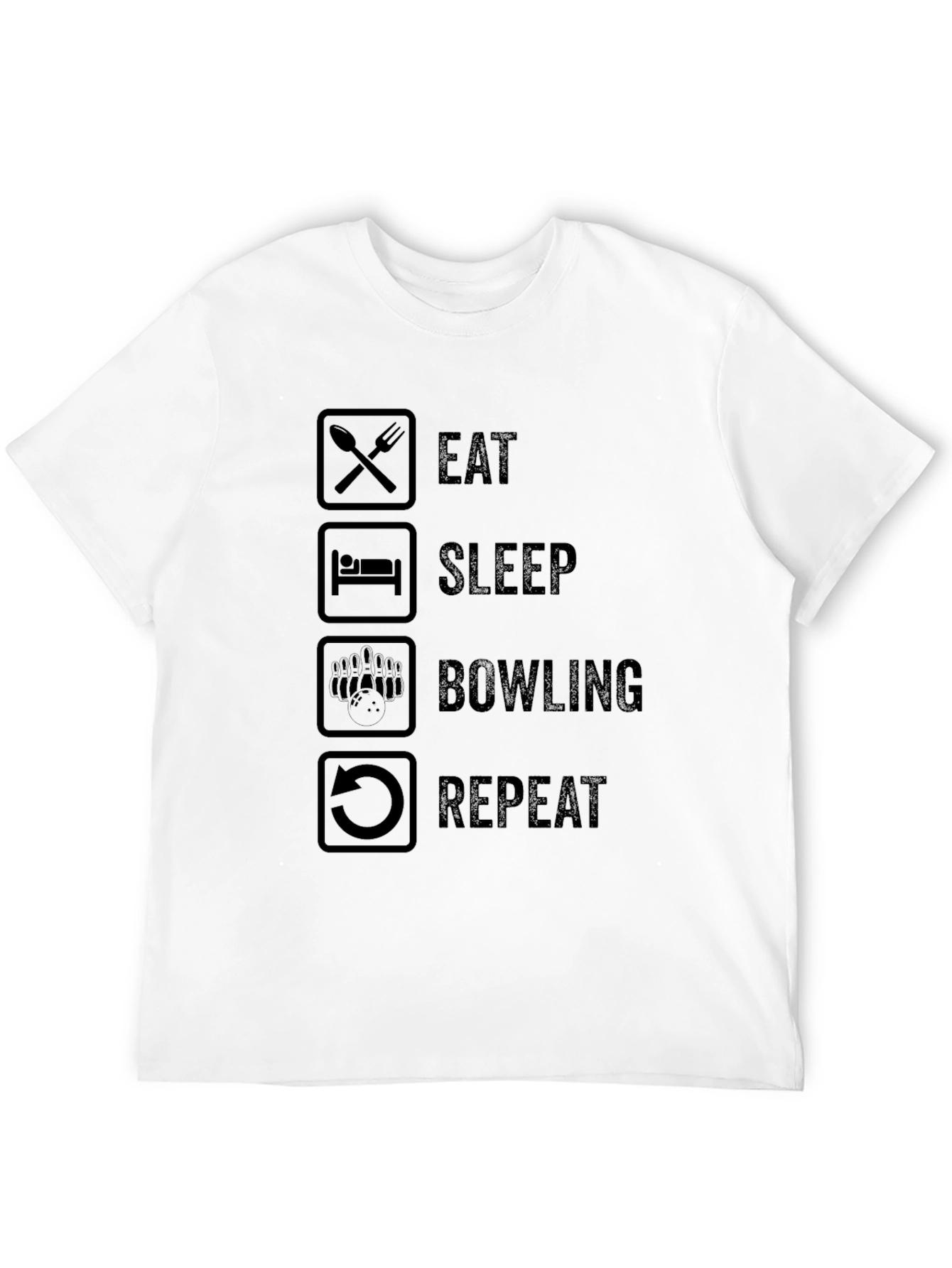 Eat Sleep Bowling Repeat Graphic Tee - 12