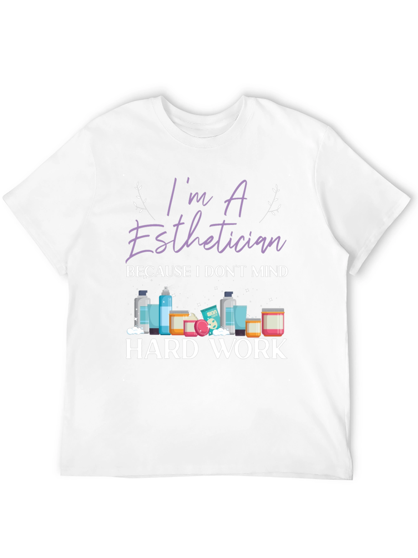 Black Esthetician Hard Work Graphic T-Shirt view 12