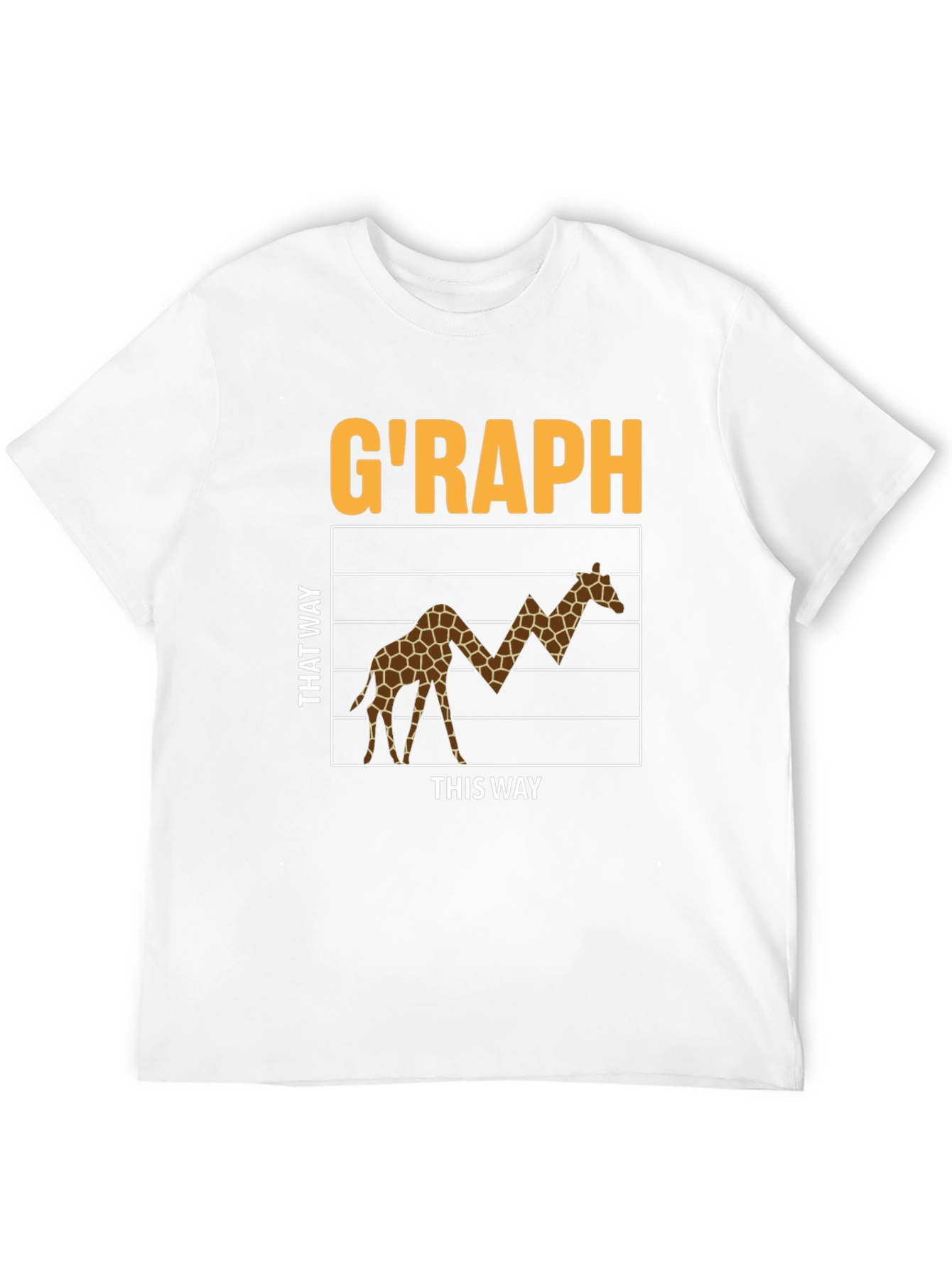 Black G'RAPH Giraffe Stock Market T-Shirt view 12