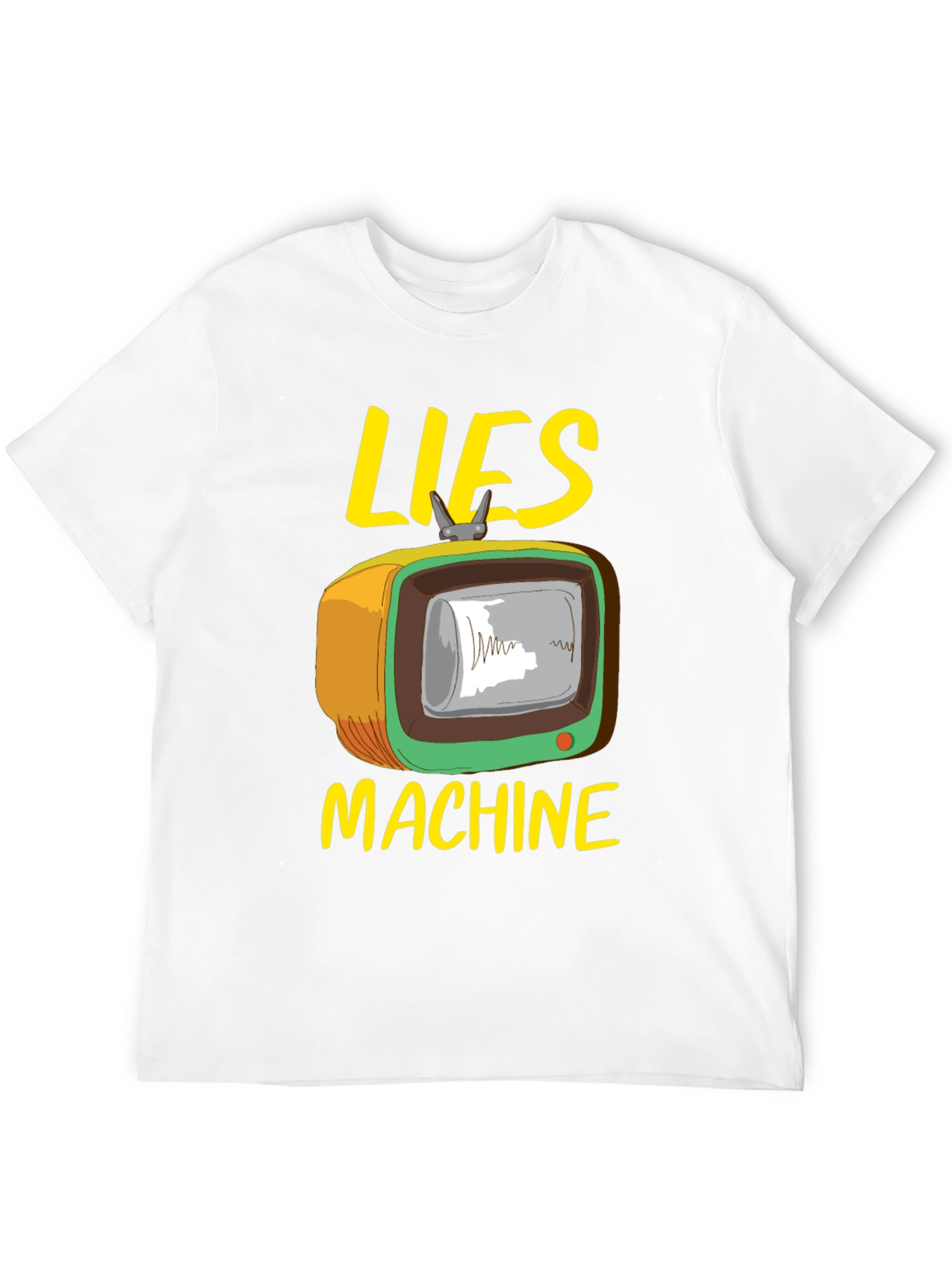 Black Lies Machine Graphic Tee - Retro TV Humor view 12