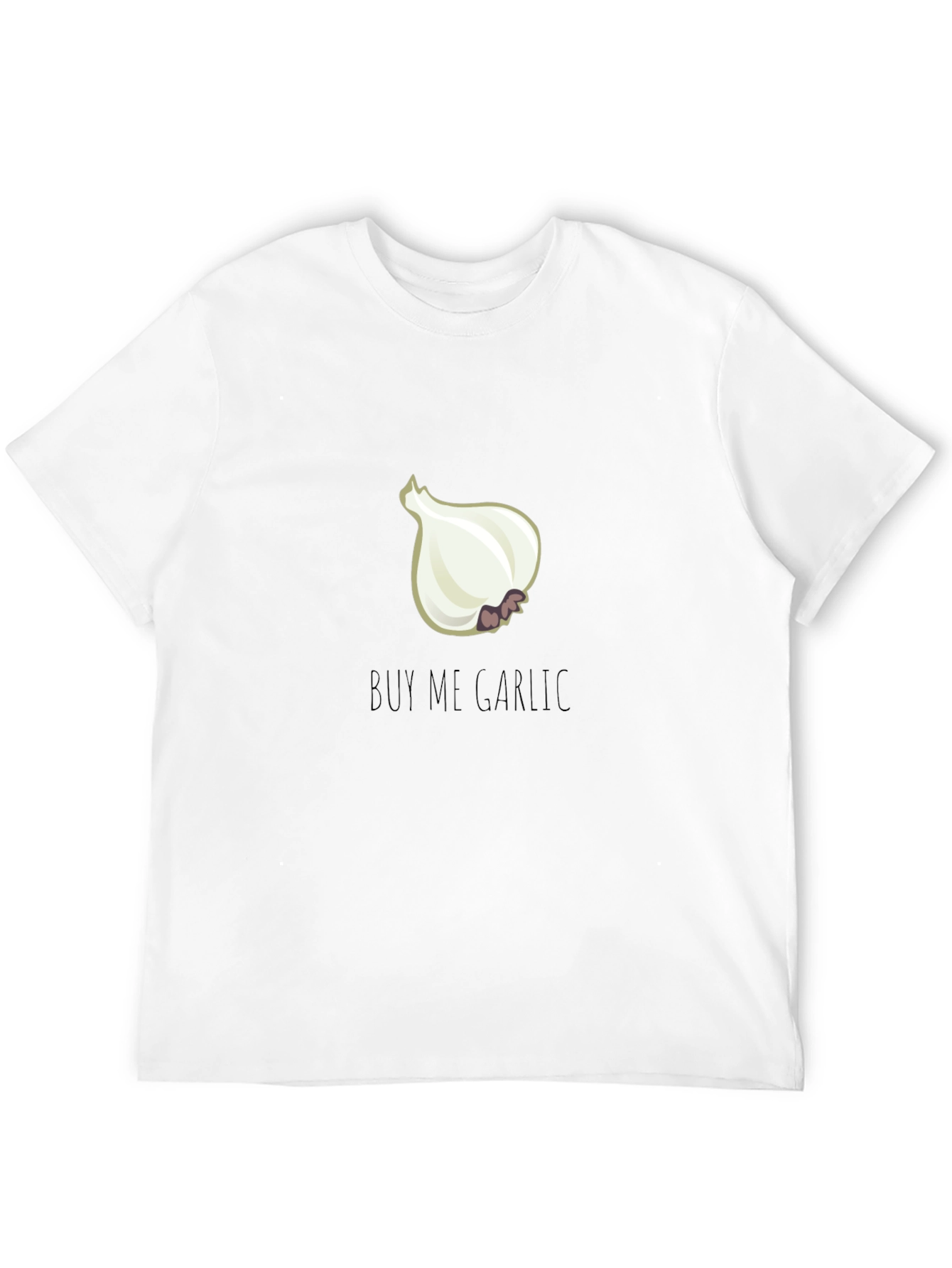 Black Buy Me Garlic T-Shirt - Novelty Foodie Tee view 12