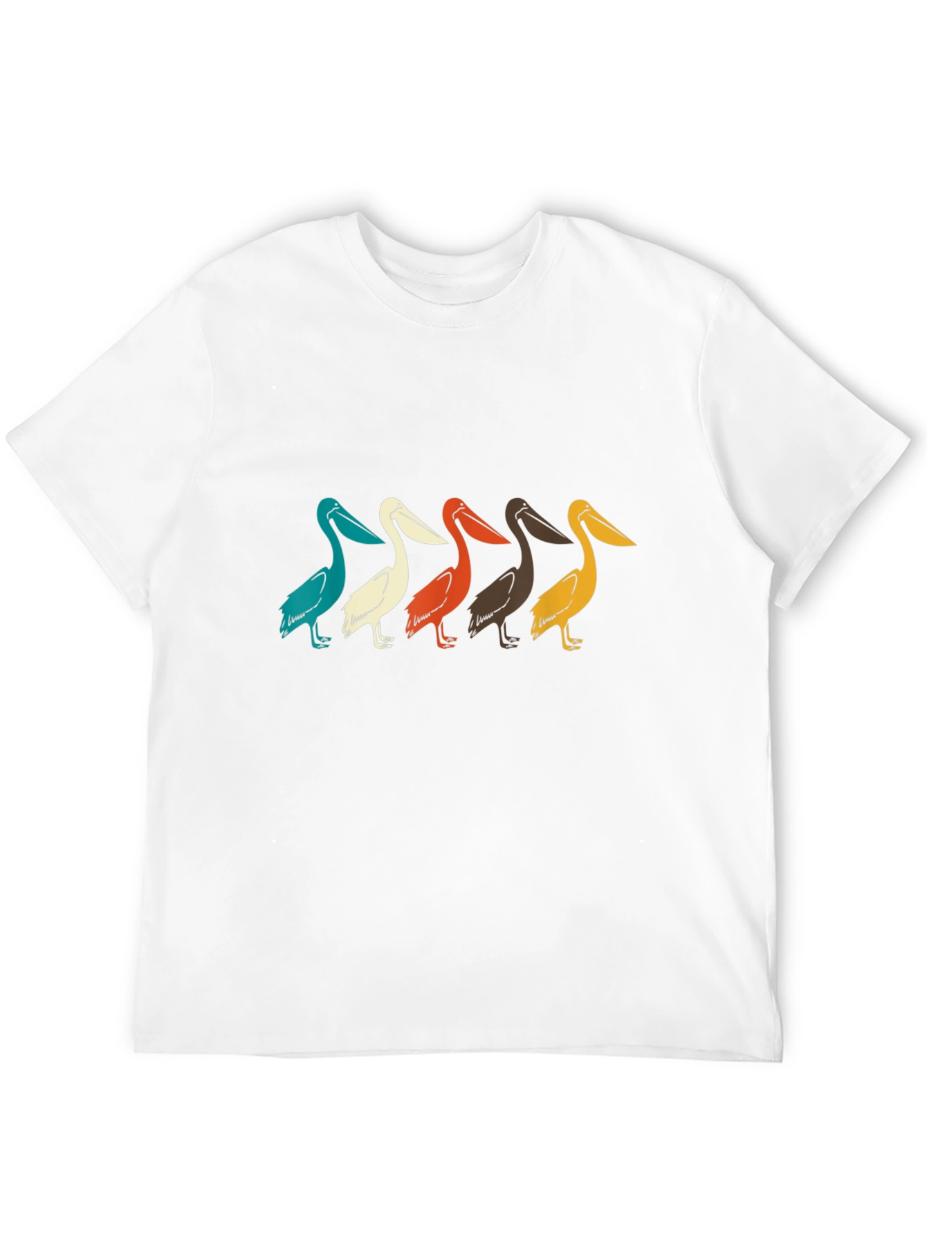 Black Retro Pelican T-Shirt view 12