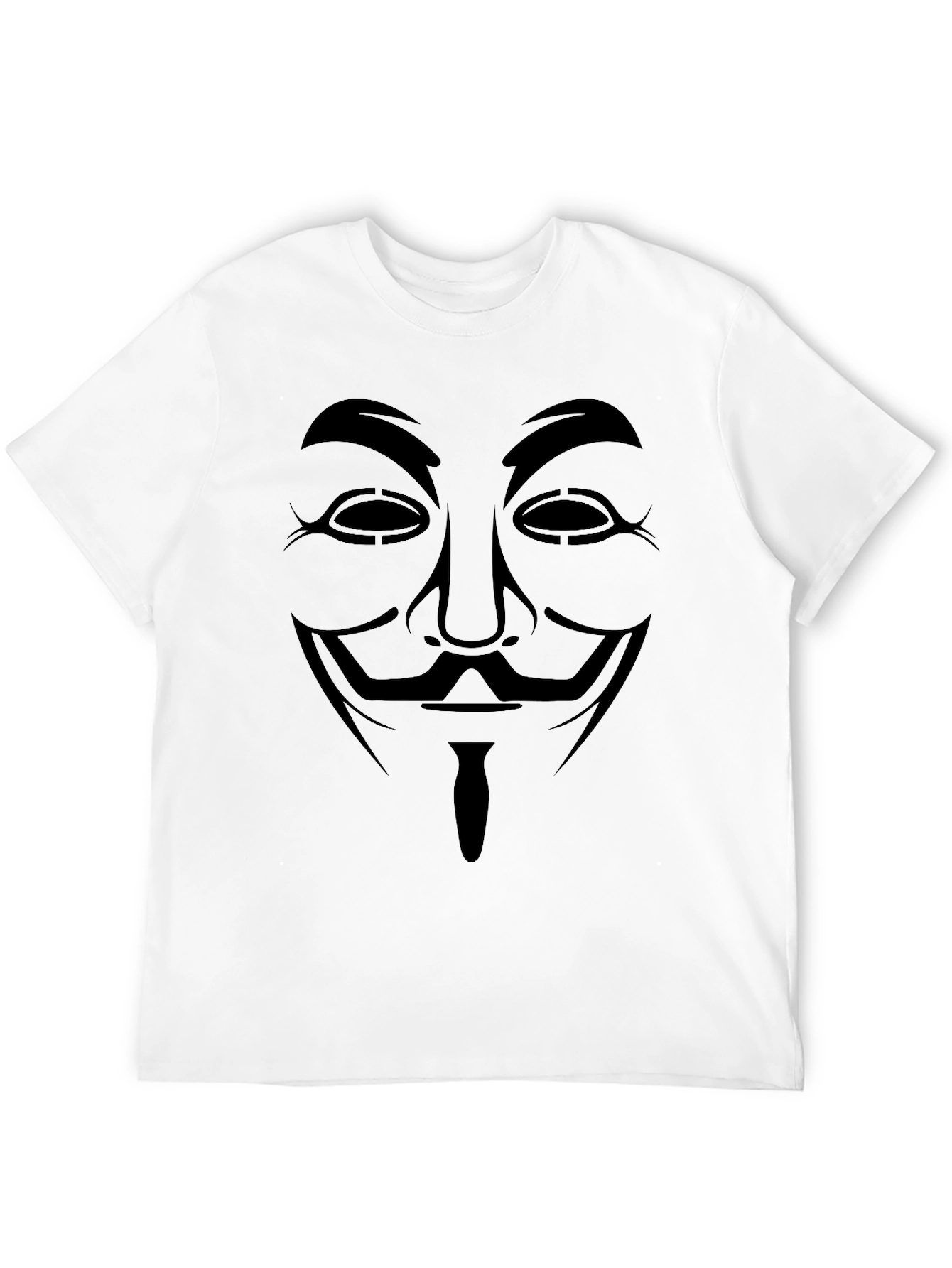 Black Anonymous Mask Graphic Tee - Black T-Shirt view 12