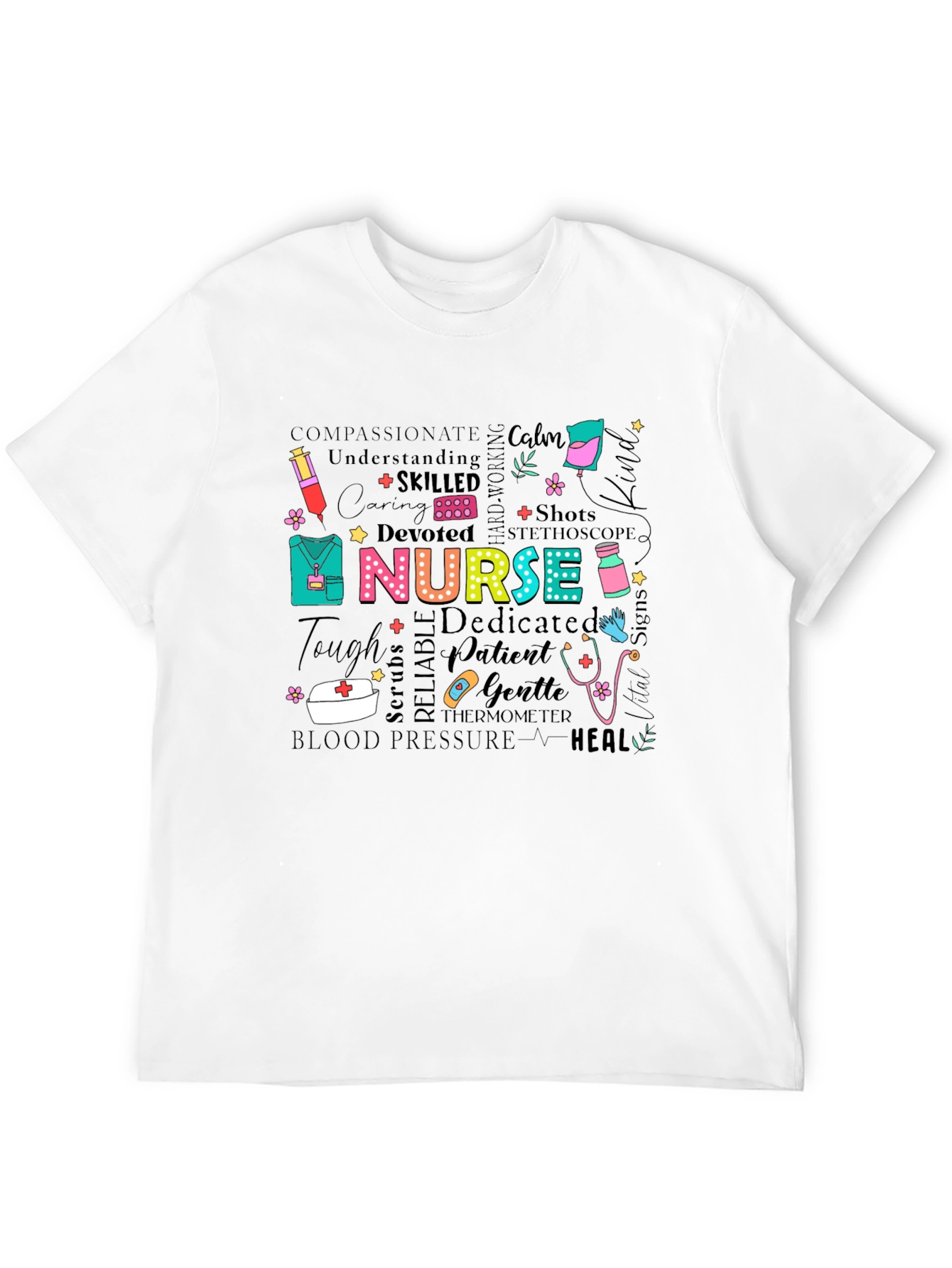 Black Nurse Graphic T-Shirt - Medical Professional Apparel view 12