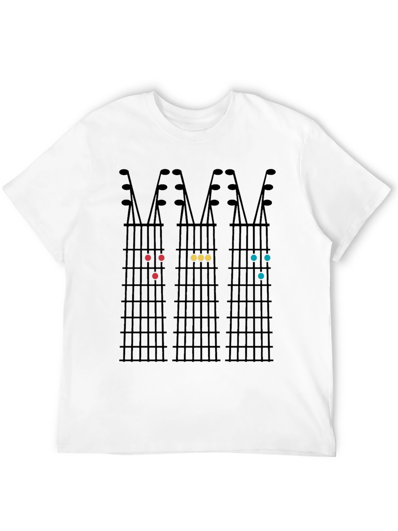 Black Guitar Chord T-Shirt - Music Lover's Tee view 12