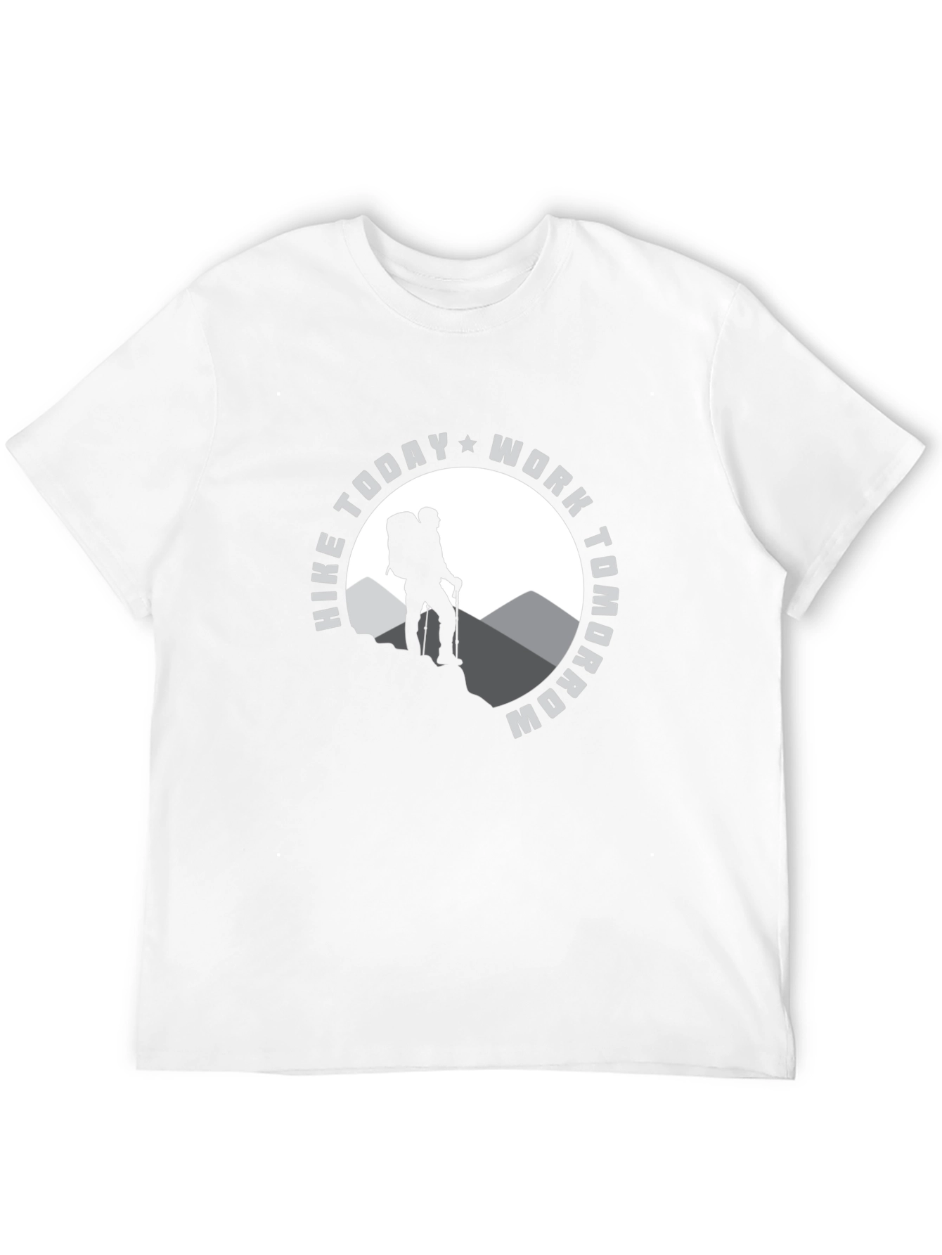 Black Hike Today Work Tomorrow Graphic T-Shirt view 12