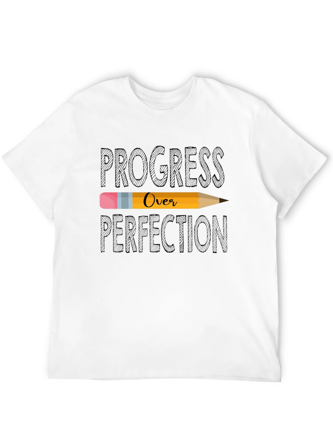 Black Progress Over Perfection Tee view 12