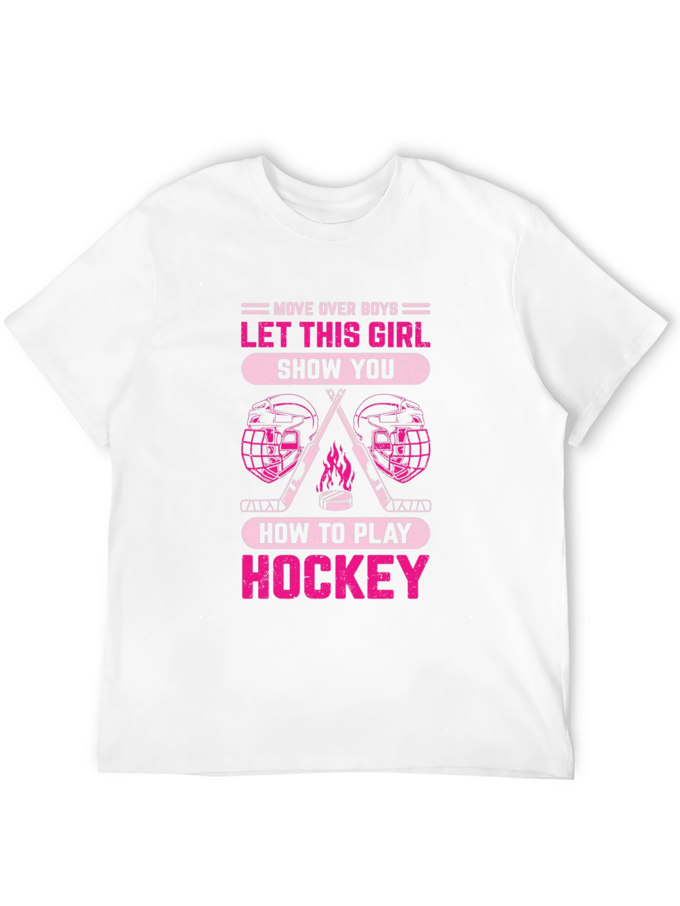 Black Girls Hockey T-Shirt - Move Over Boys! view 12