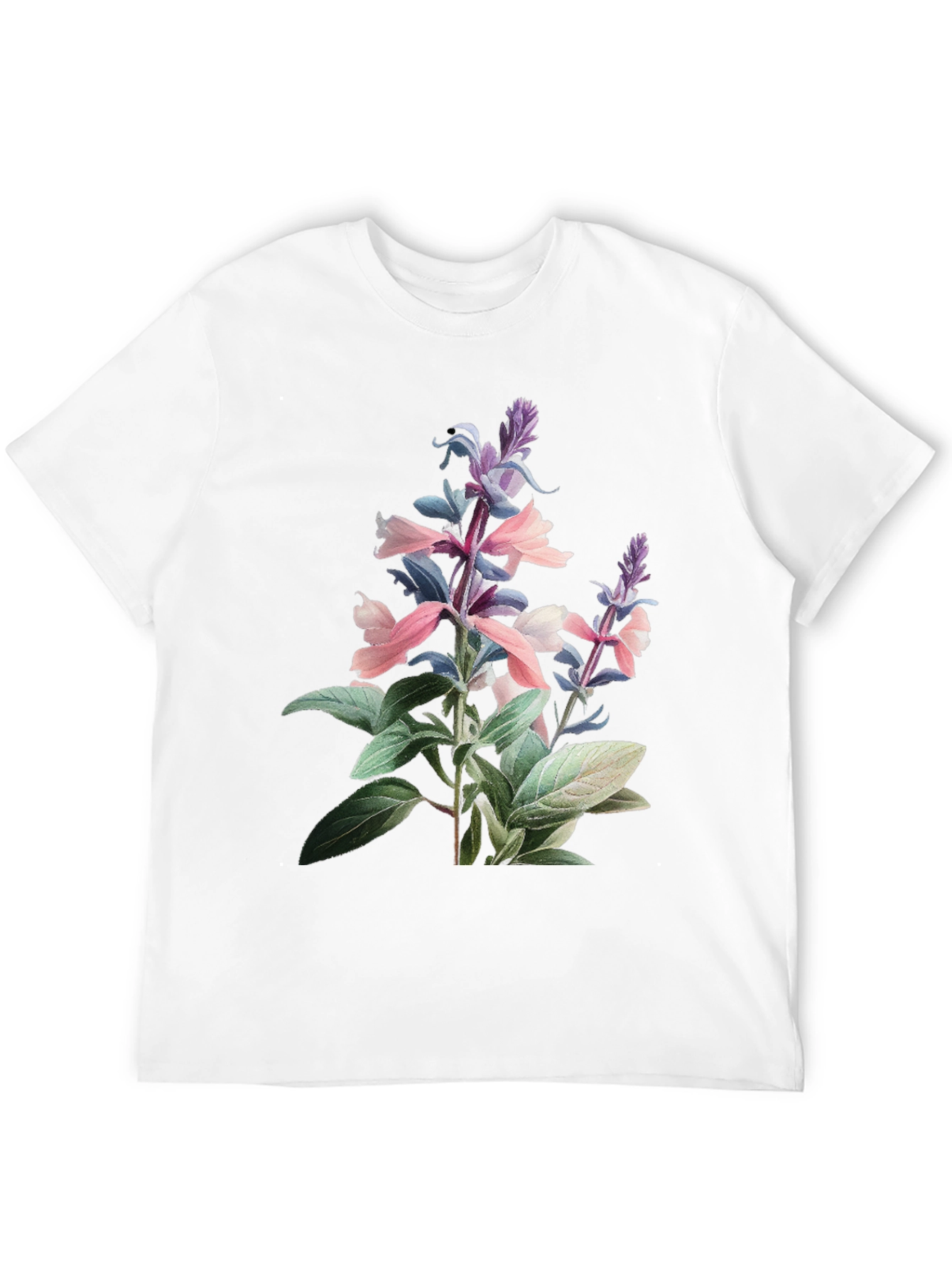 Black Floral Print Black T-Shirt view 12