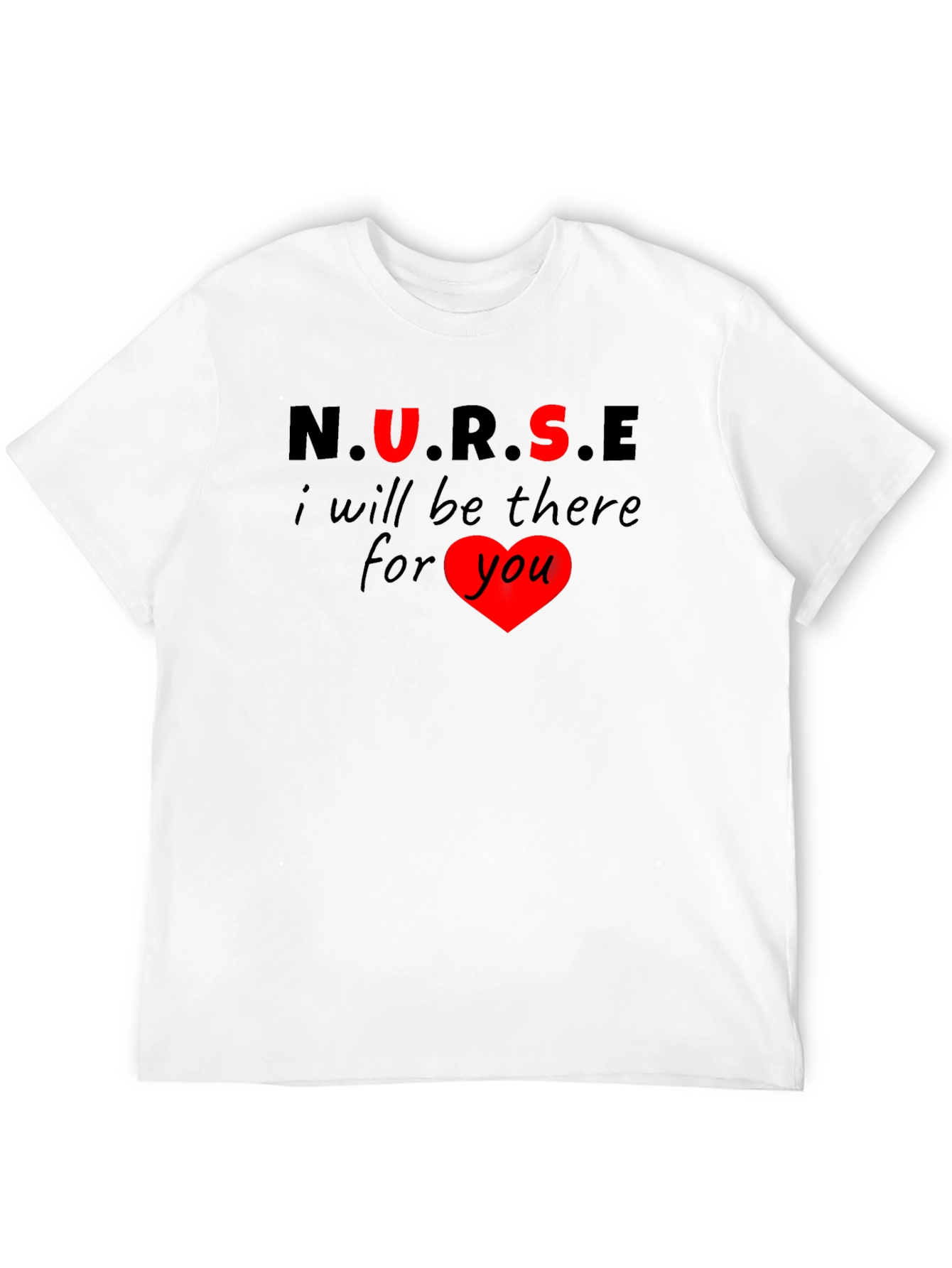 Black Nurse Heartbeat T-Shirt - I Will Be There For You view 12