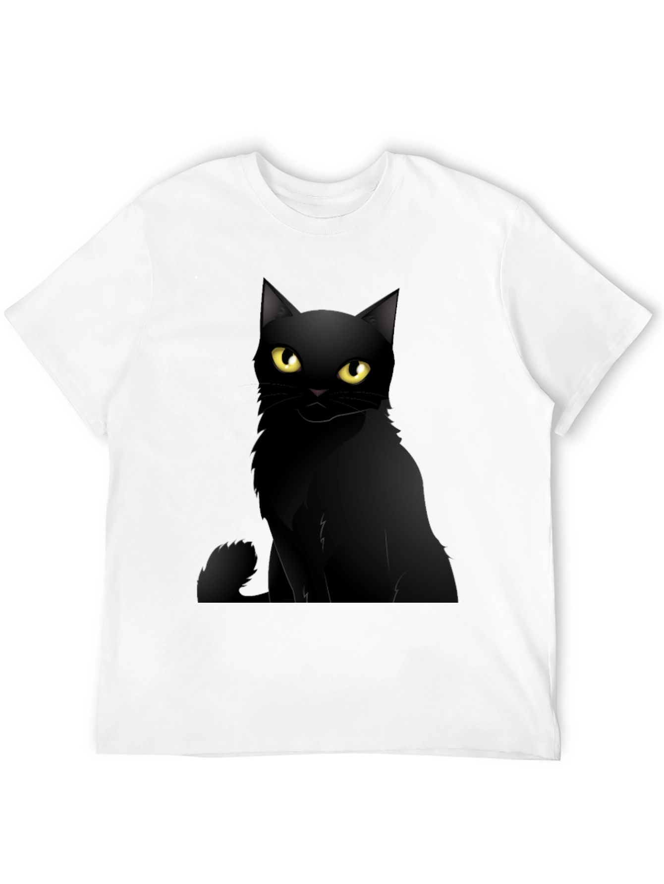 Black Black Cat Graphic Tee - Men's Casual T-Shirt view 12