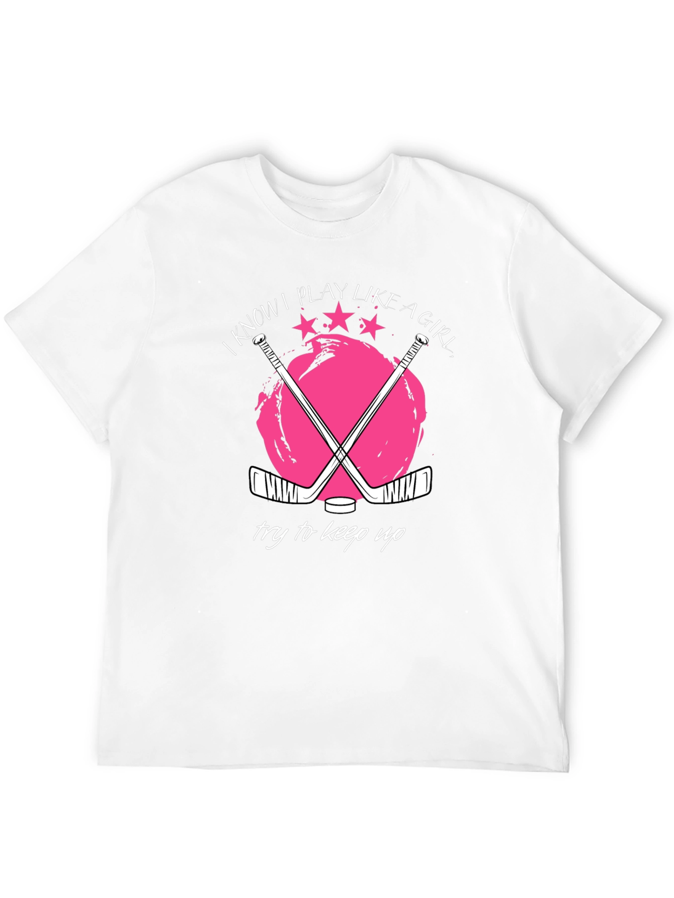Black I Know I Play Like a Girl Hockey Graphic T-Shirt view 12