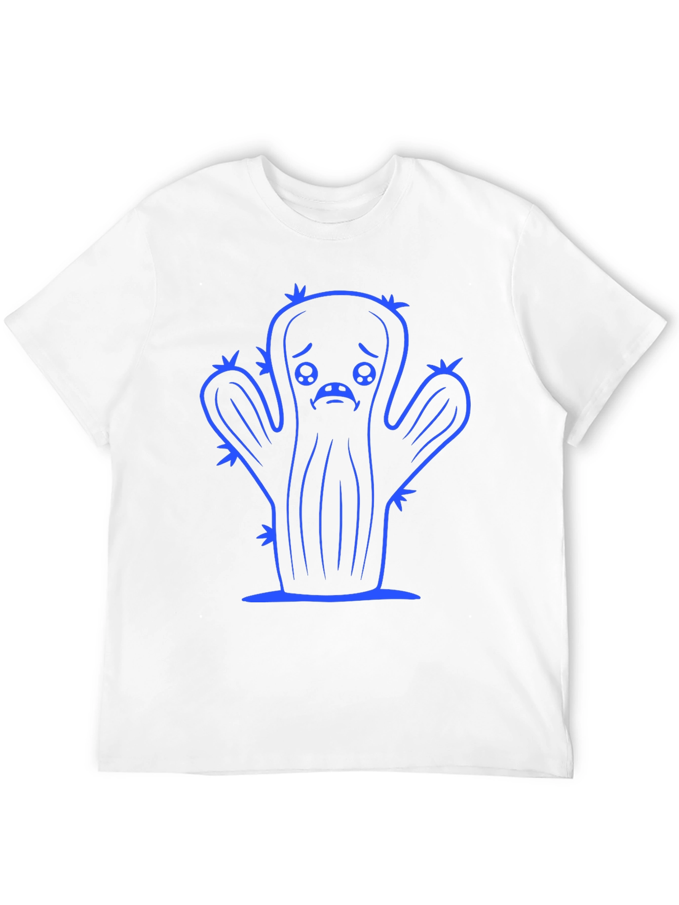 Sad Cactus Graphic Tee - Black Unisex T-Shirt - 12