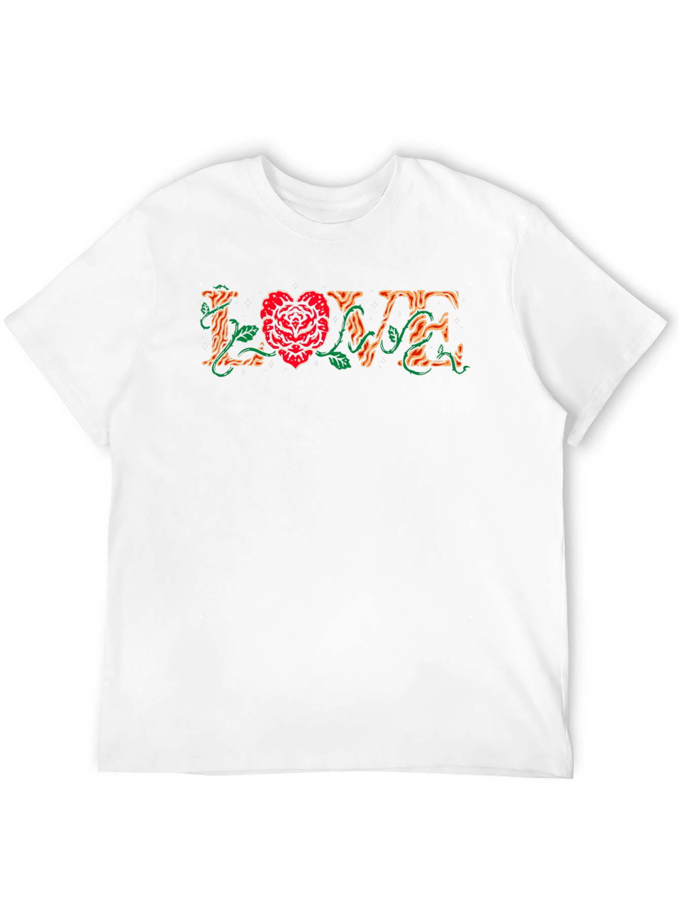 Black Love Rose Graphic Black Tee view 12