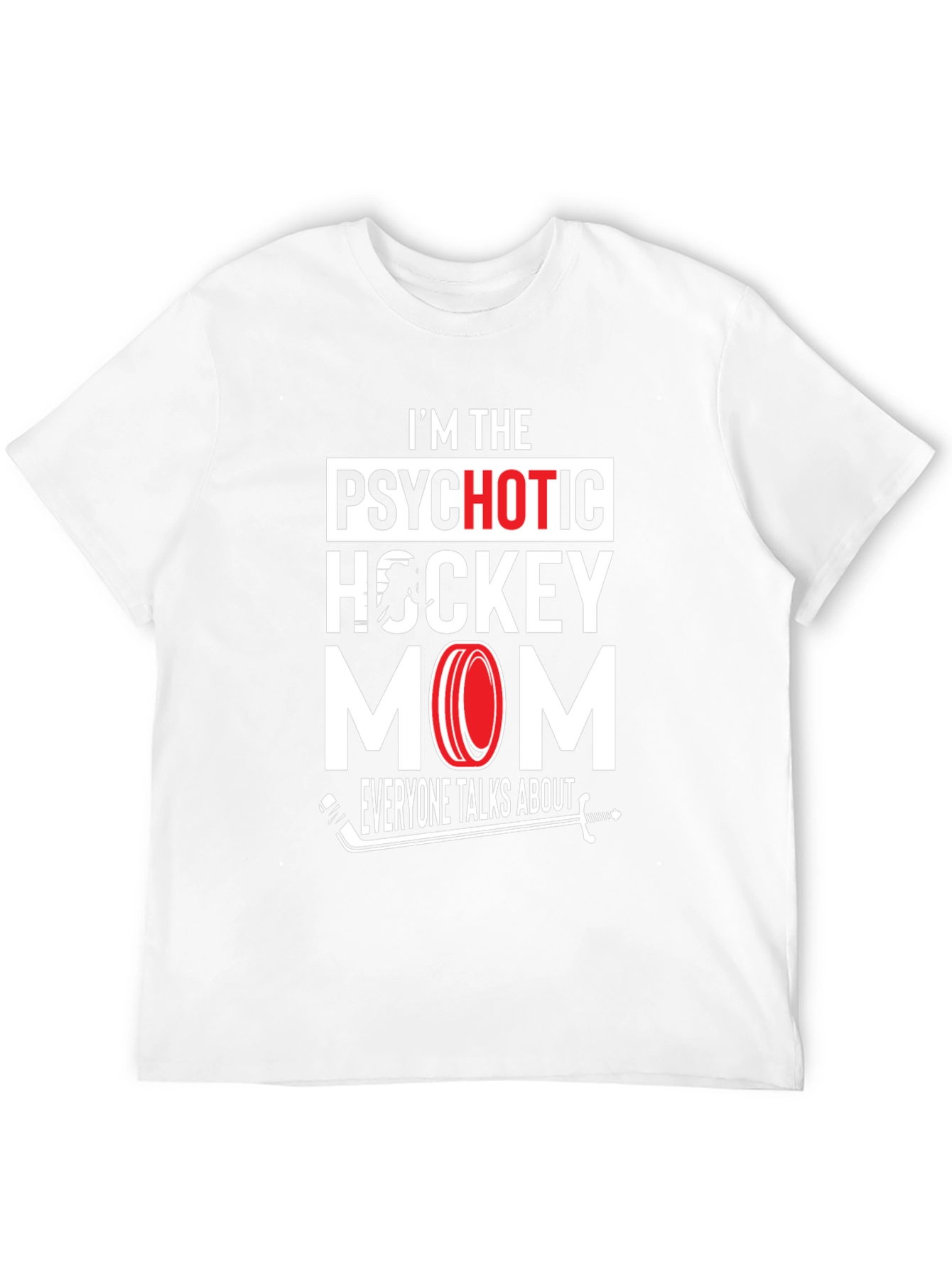 Black Psychotic Hockey Mom T-Shirt - Black view 12