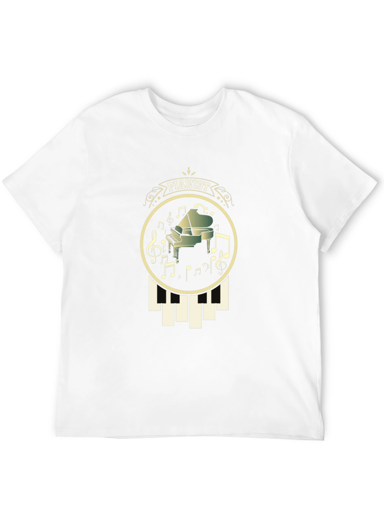 Black Pianist Graphic T-Shirt - Music Lover Tee view 12