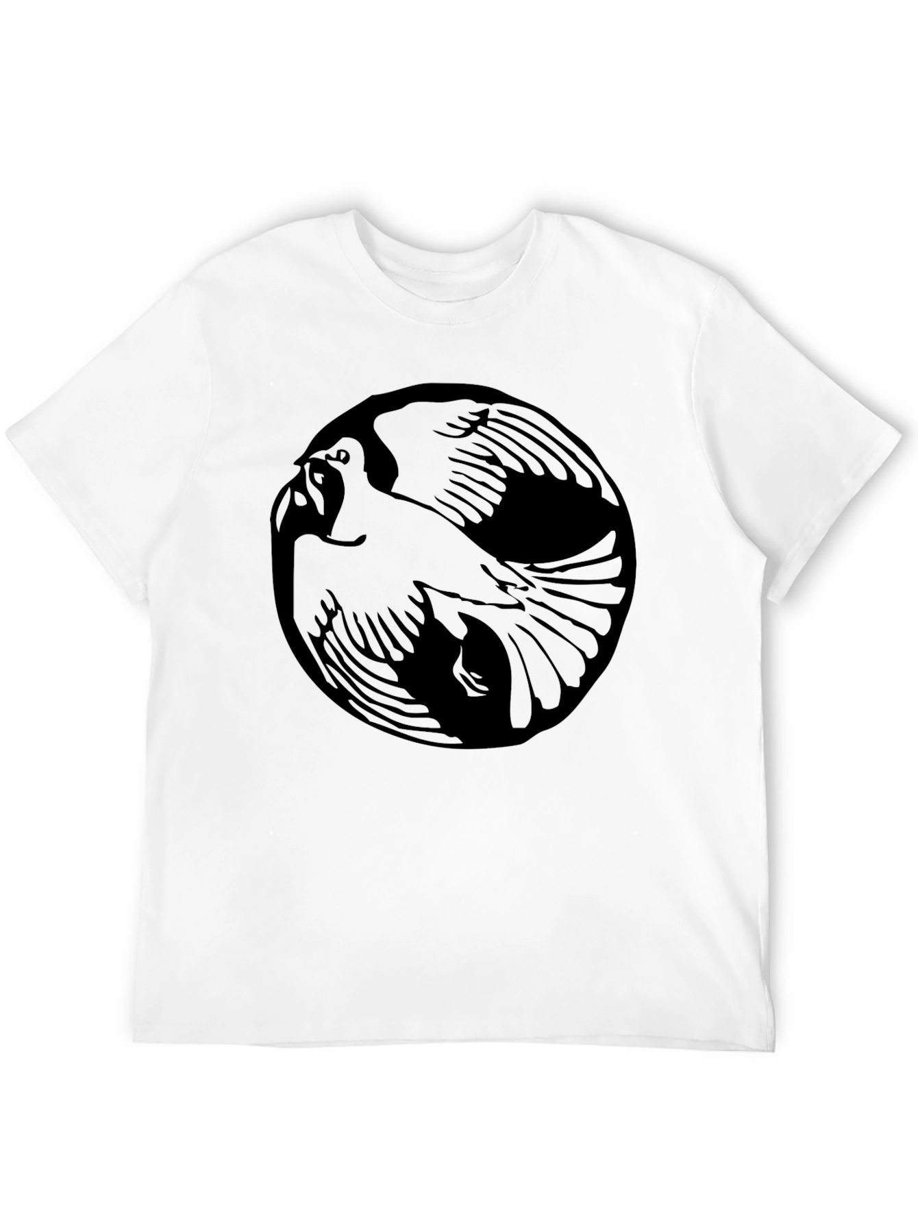 Black Raven Yin Yang Graphic Tee - Black Cotton Blend view 12