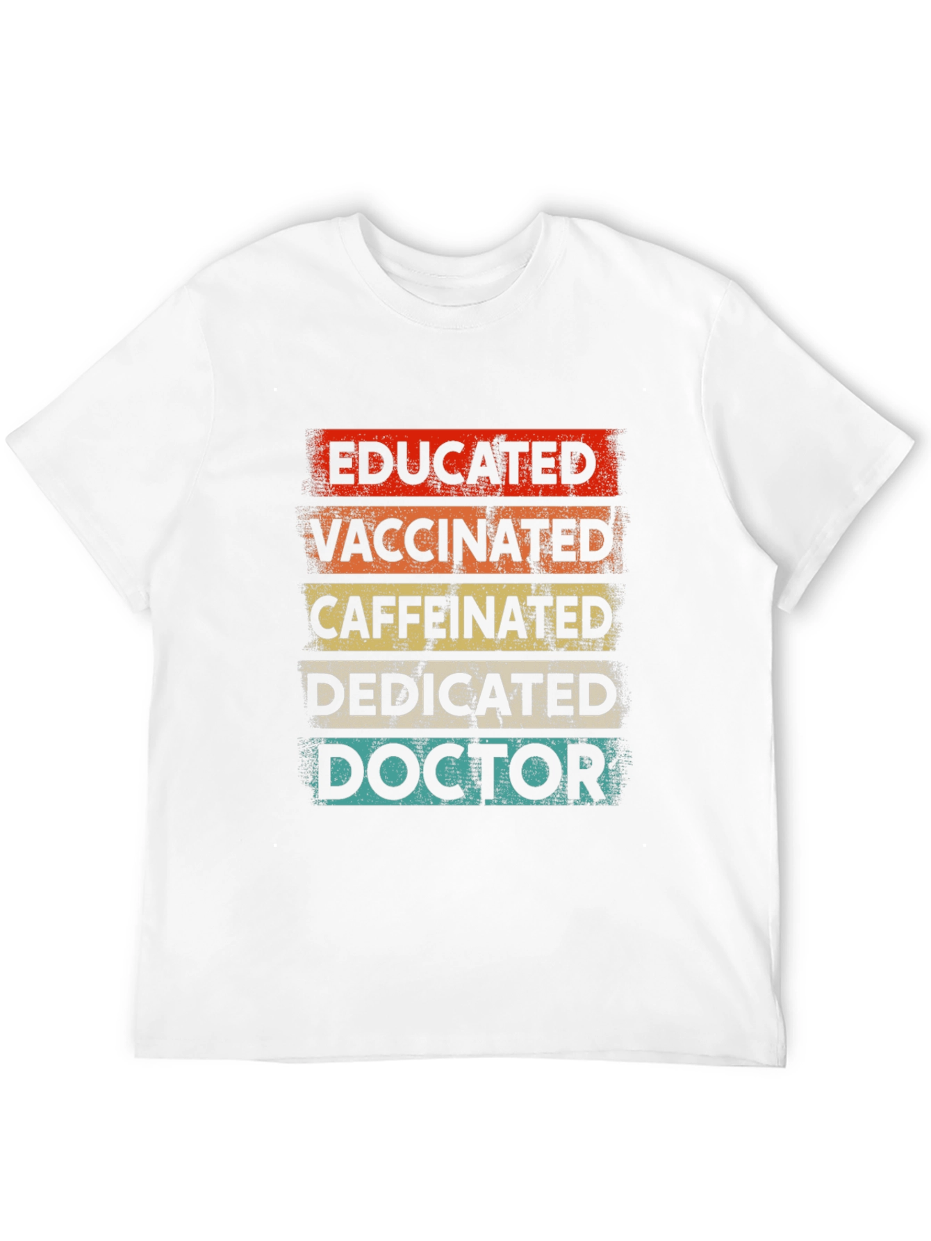 Black Educated Vaccinated Caffeinated Doctor T-Shirt view 12