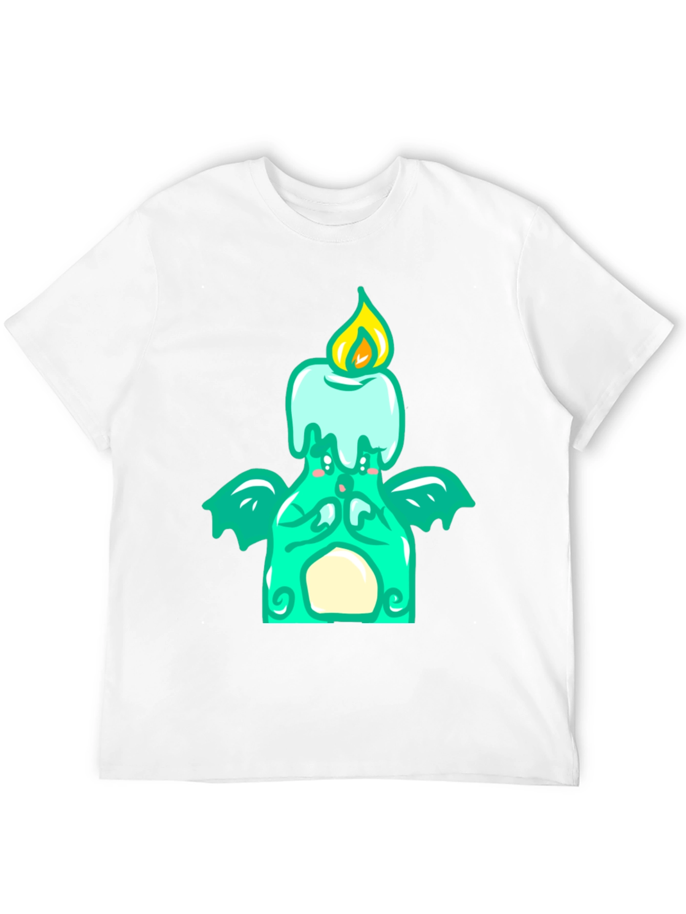 Black Whimsical Candle Dragon Graphic Tee view 12